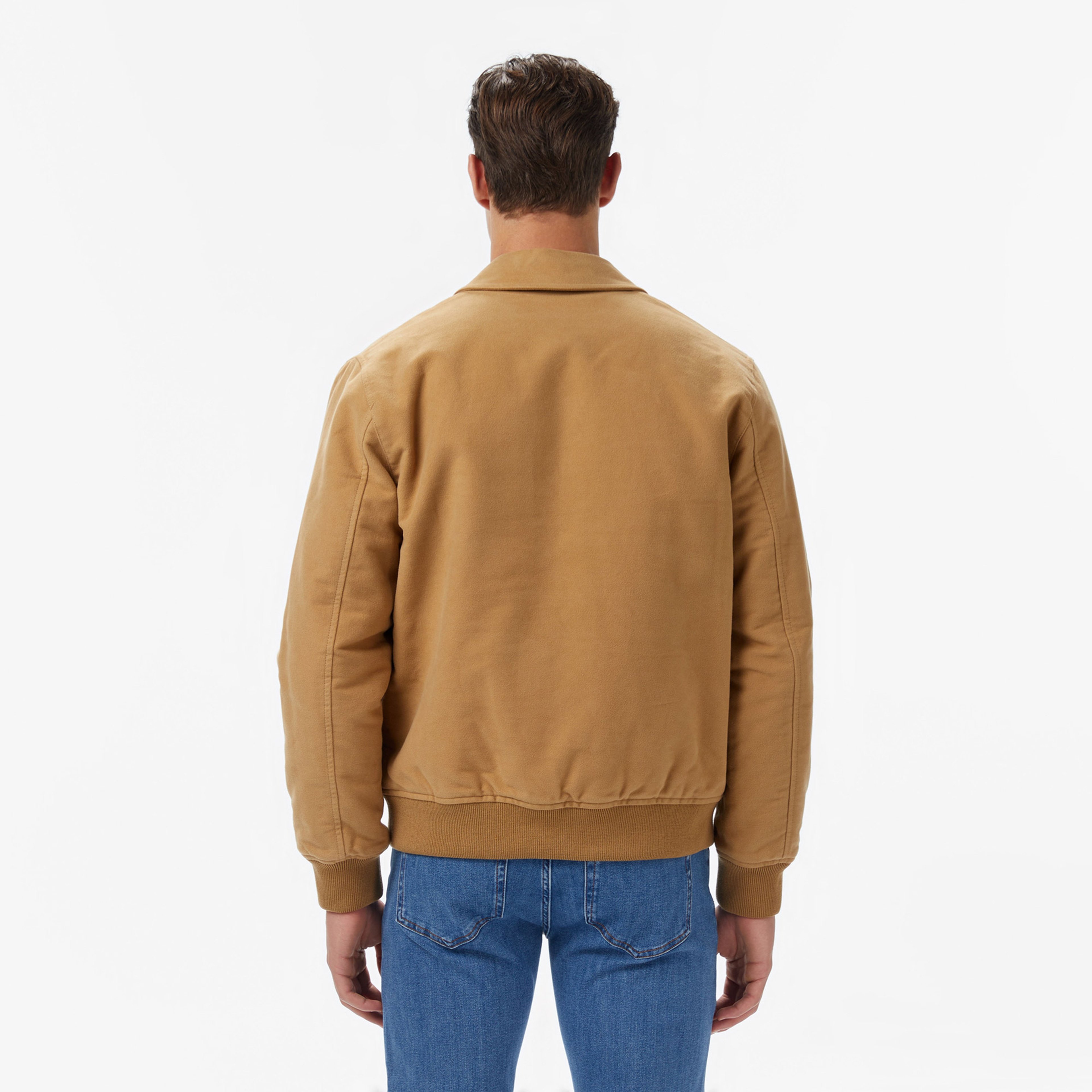 Erkek Classic Fit Gömlek Yaka Bej Ceket