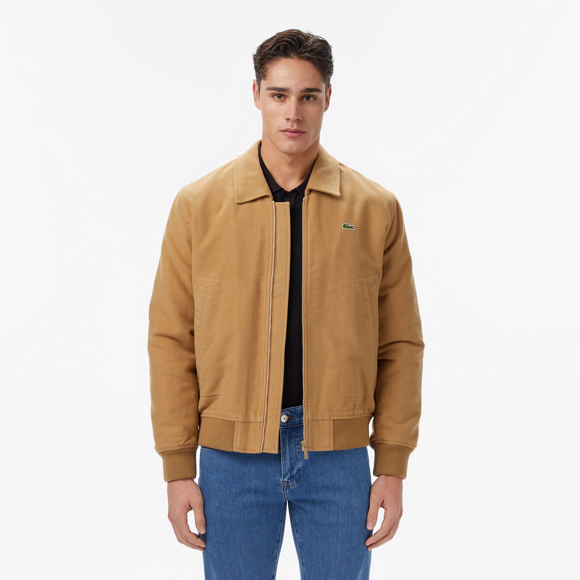 Erkek Classic Fit Gömlek Yaka Bej Ceket