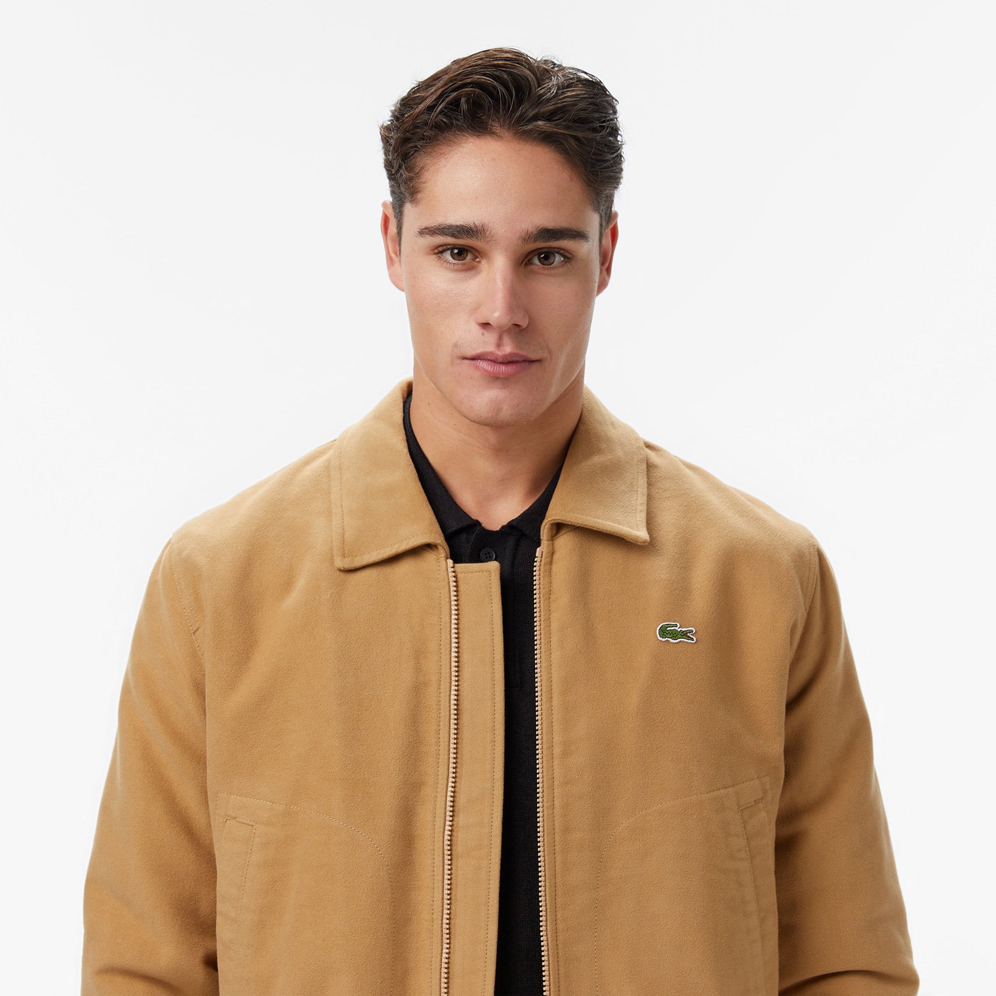 Erkek Classic Fit Gömlek Yaka Bej Ceket