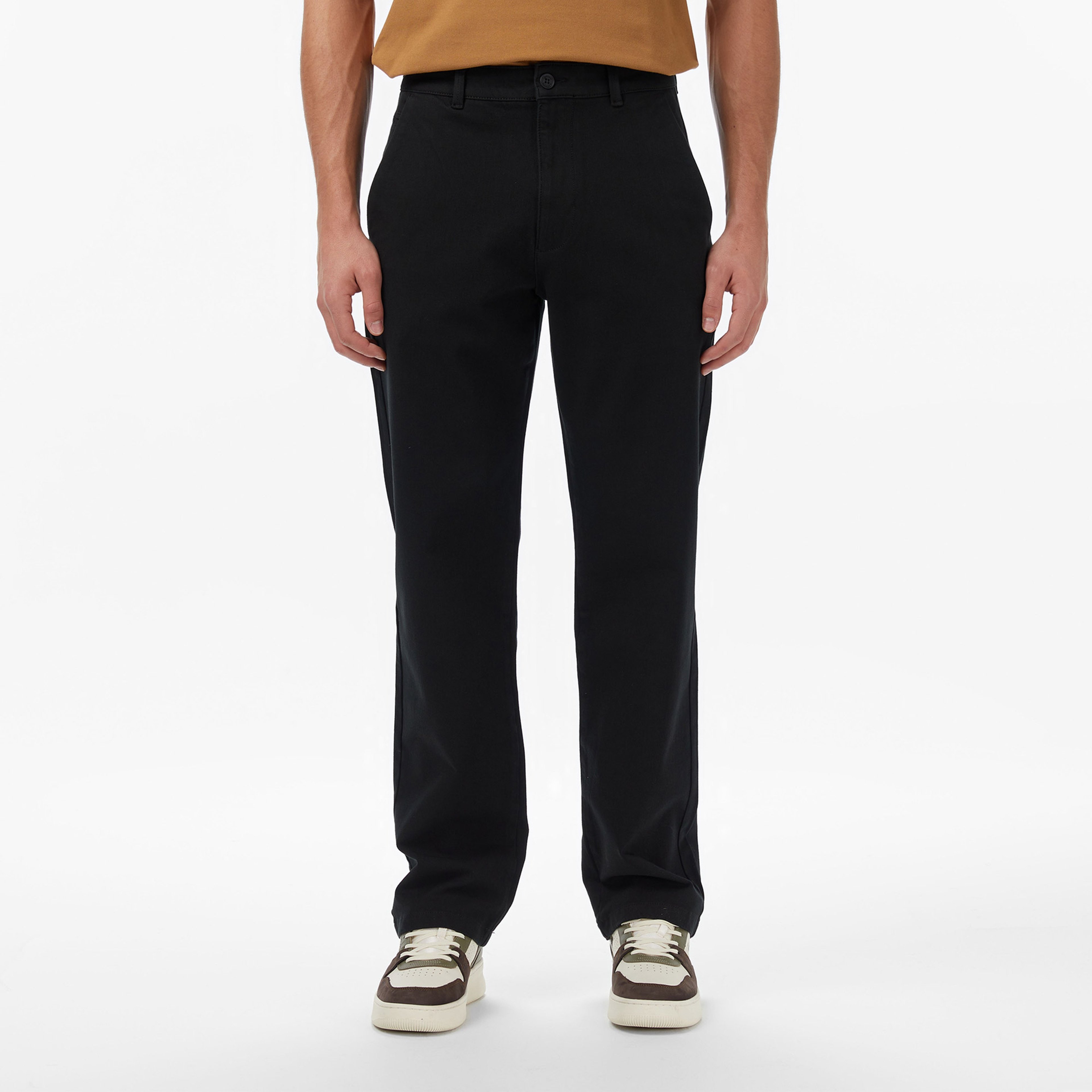 Erkek Regular Fit Siyah Pantolon