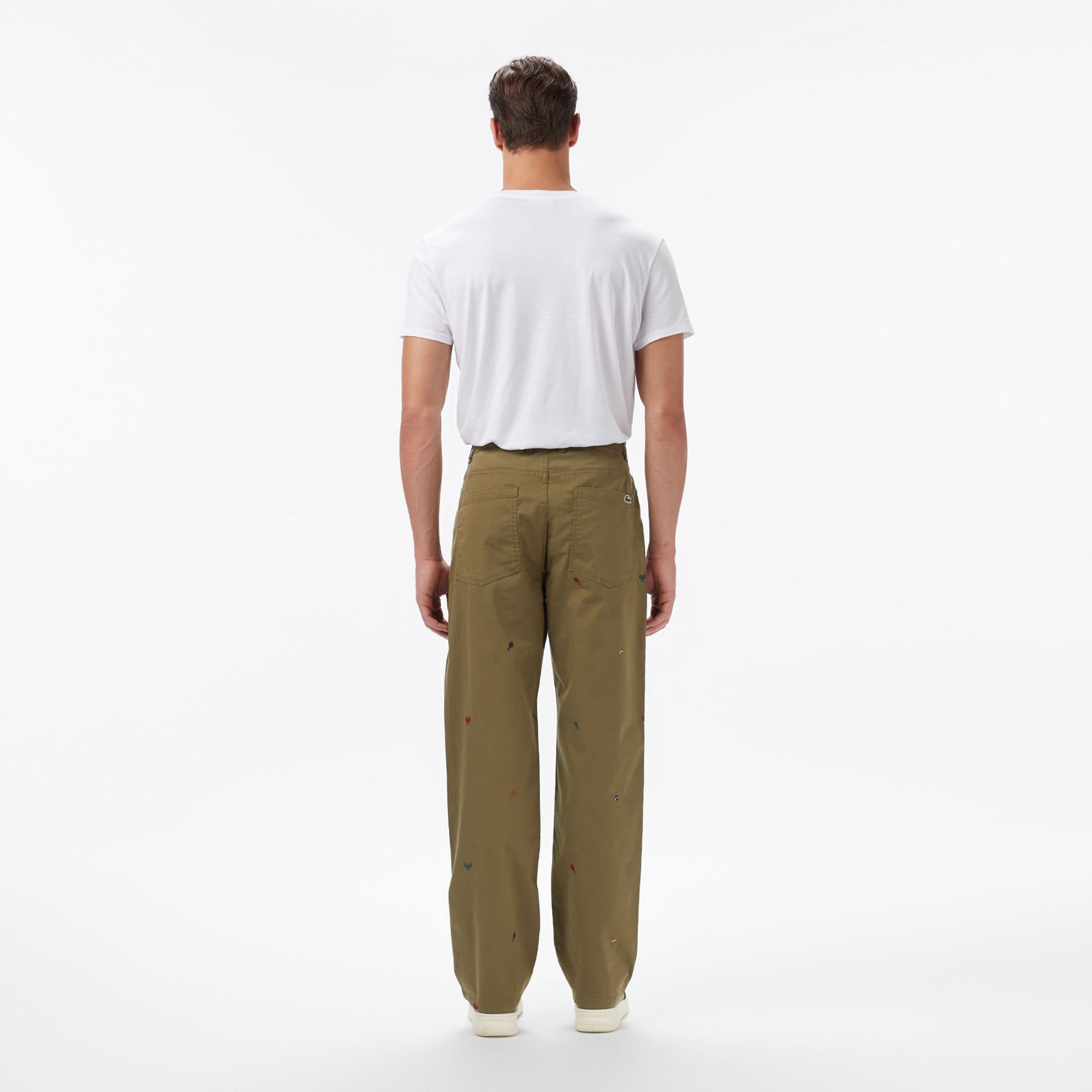 Lacoste Erkek Relaxed Fit Desenli Haki Pantolon görsel 3