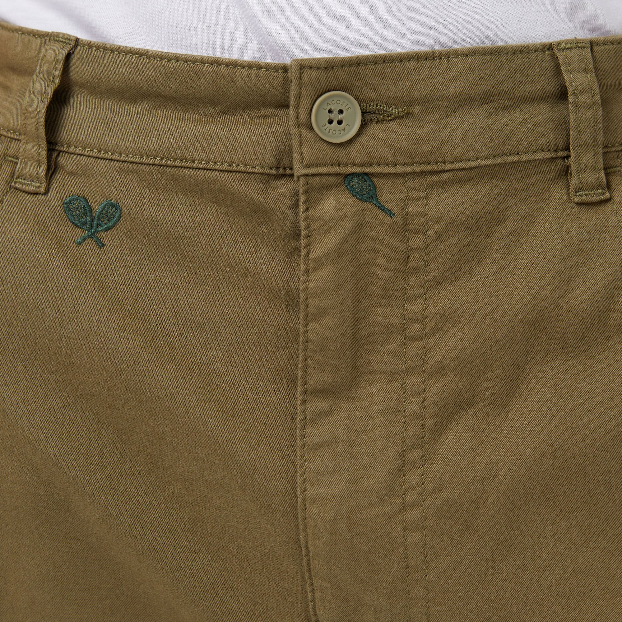 Lacoste Erkek Relaxed Fit Desenli Haki Pantolon görsel 6