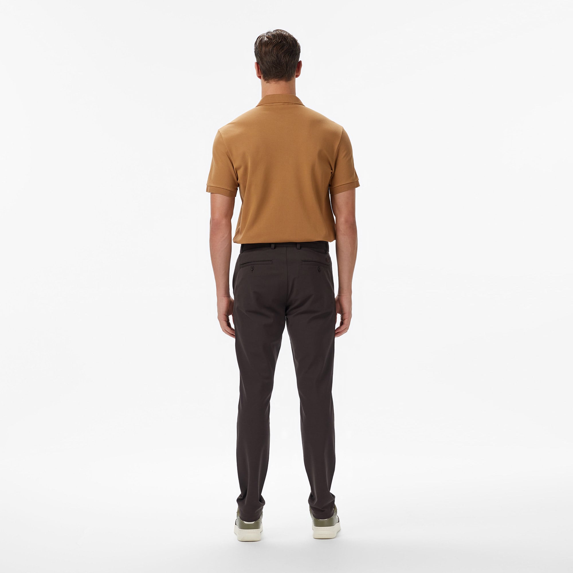 Lacoste Erkek Slim Fit Kahverengi Chino Pantolon görsel 3