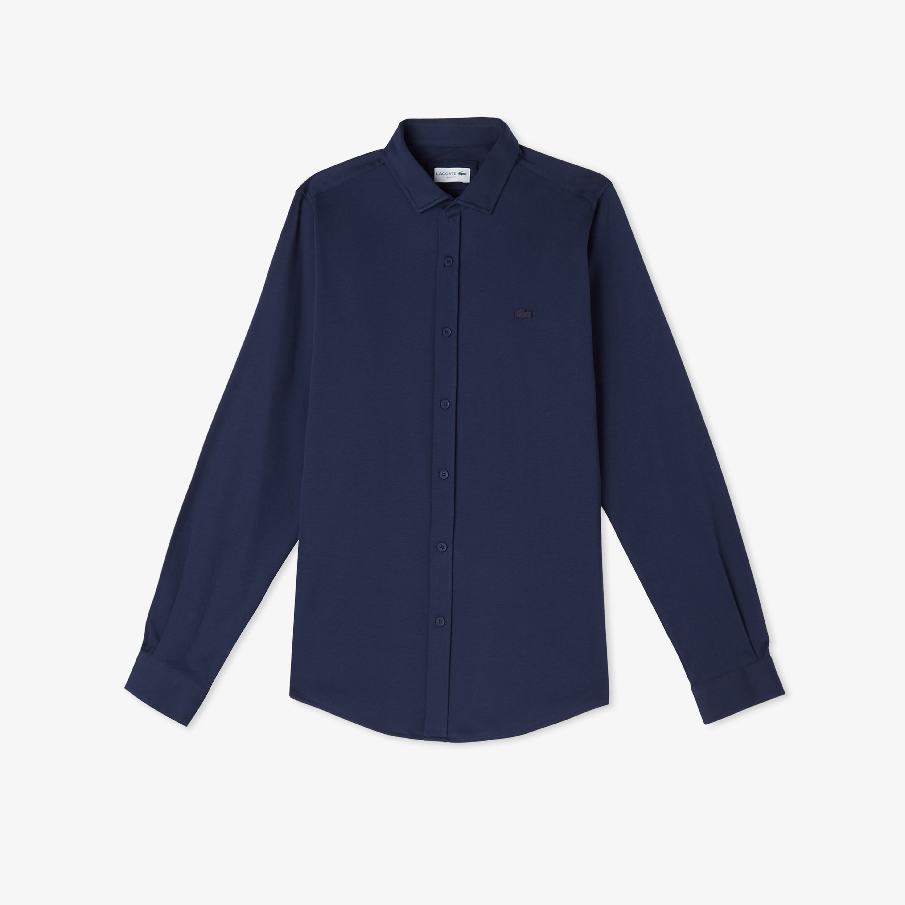 Erkek Slim Fit Lacivert Gömlek