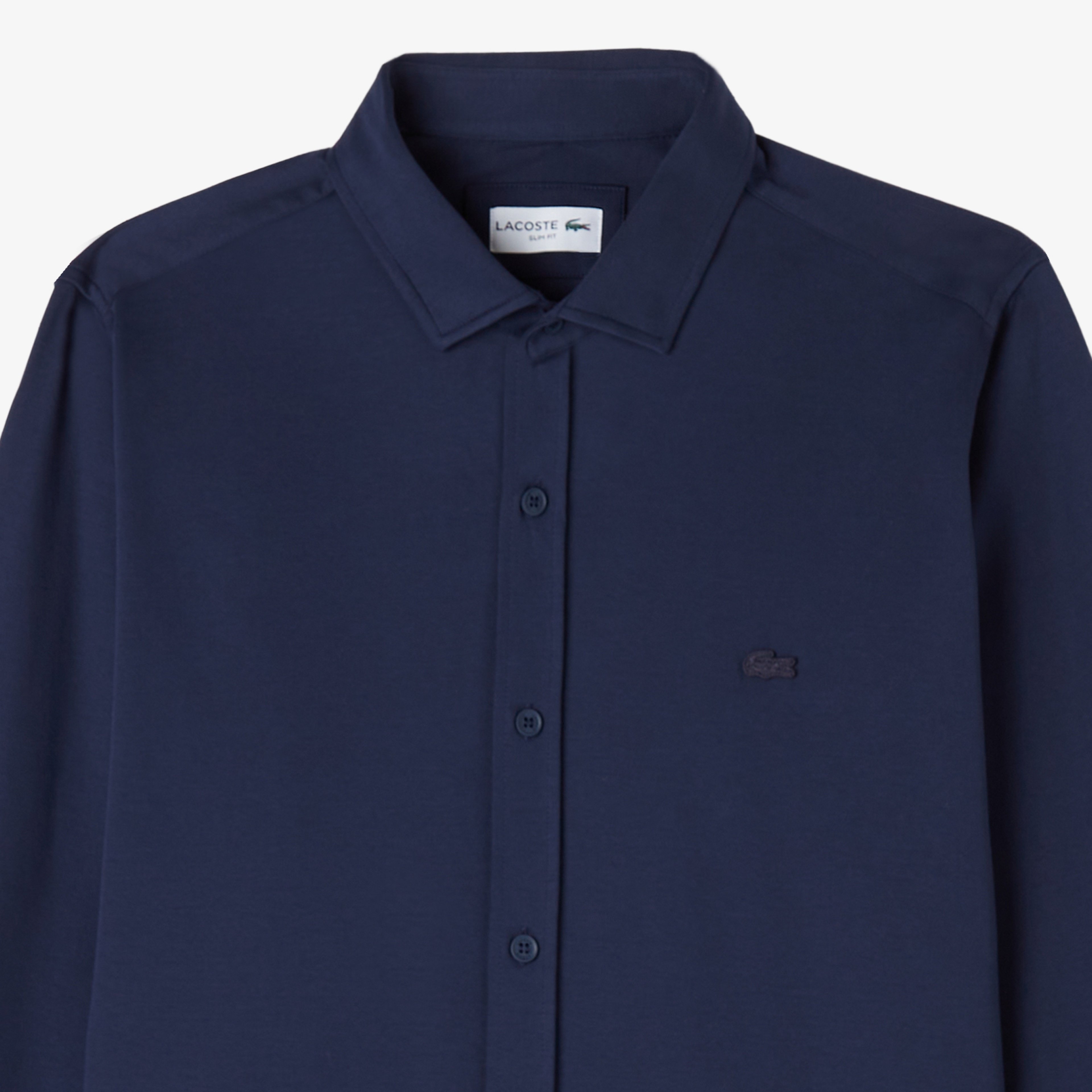 Erkek Slim Fit Lacivert Gömlek