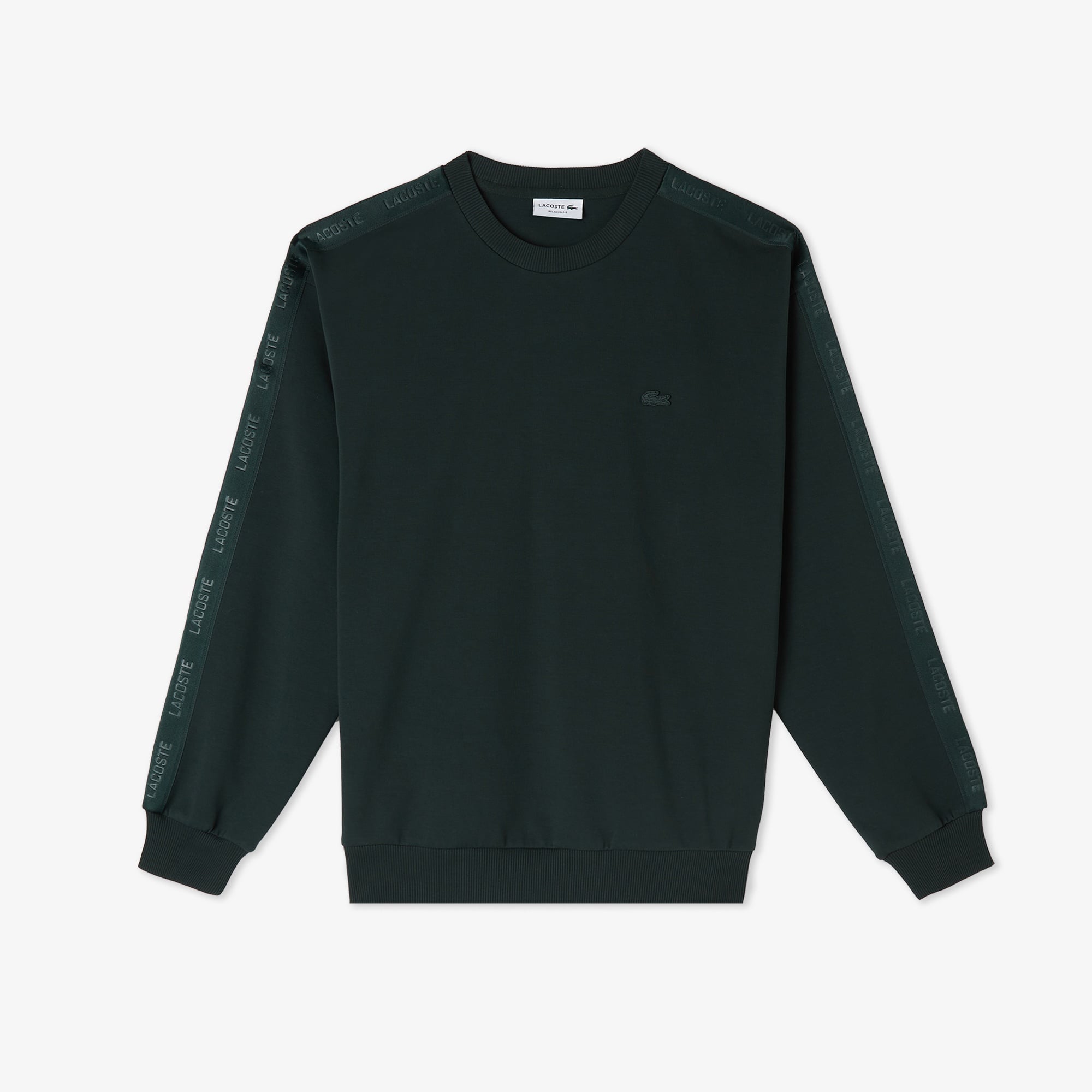 Erkek Relaxed Fit Bisiklet Yaka Koyu Yeşil Sweatshirt