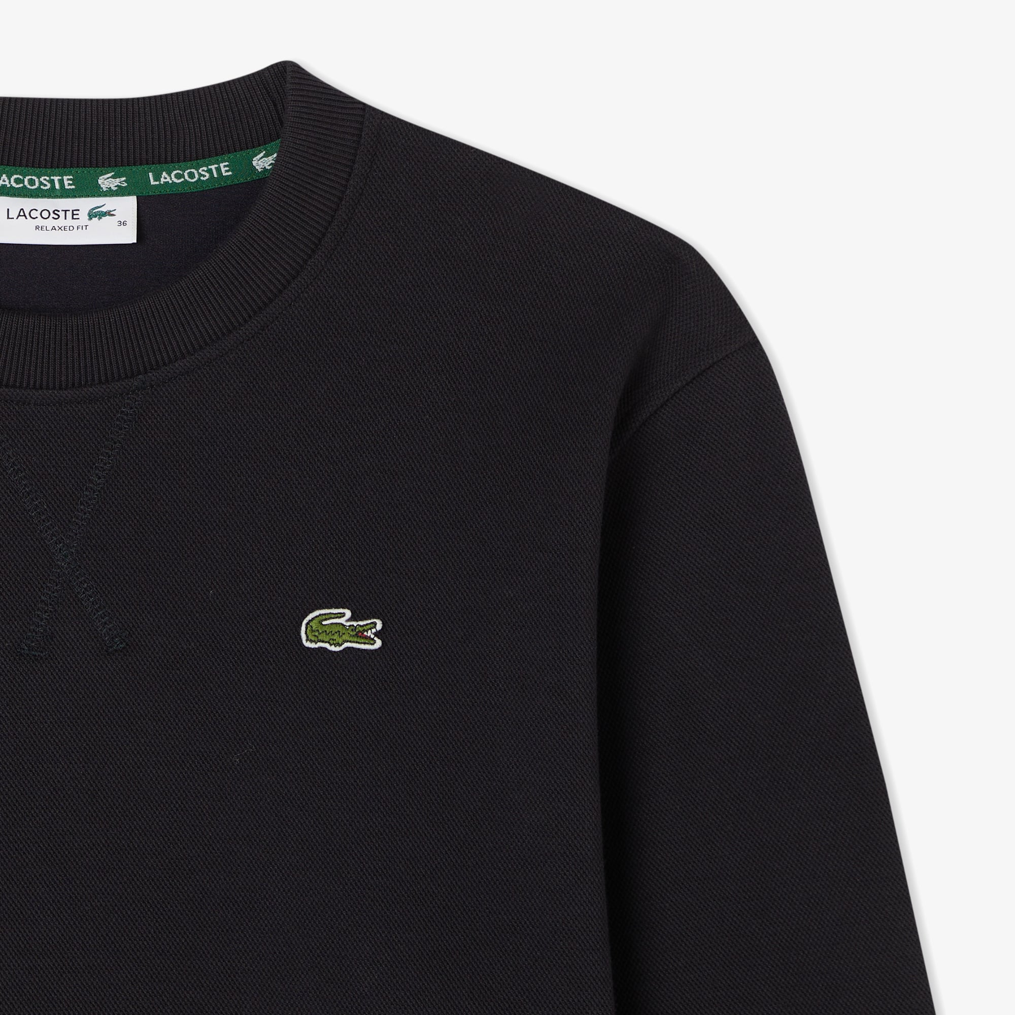 Lacoste Kadın Relaxed Fit Bisiklet Yaka Lacivert Sweatshirt görsel 4