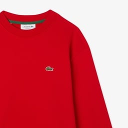 Kadın Relaxed Fit Bisiklet Yaka Kırmızı Sweatshirt Kırmızı
