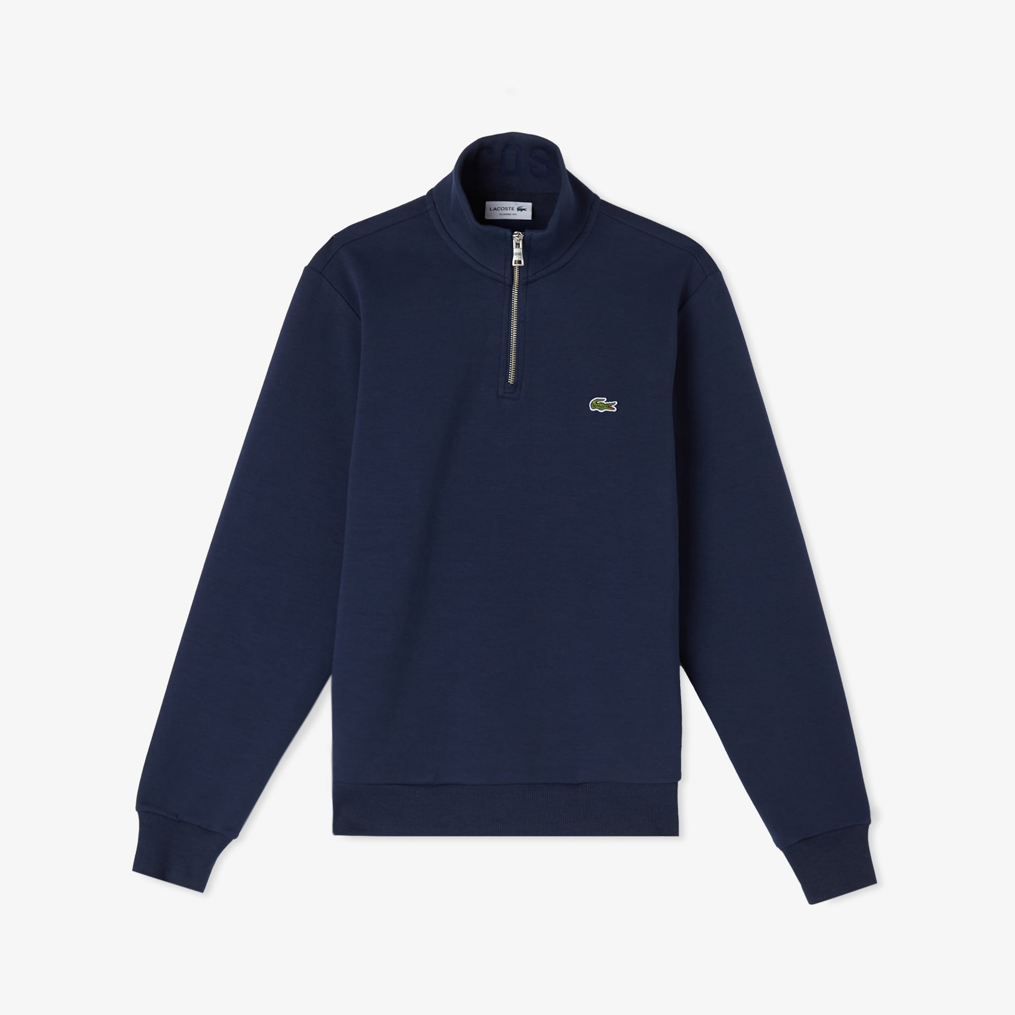 Lacoste Erkek Classic Fit Yarım Fermuarlı Lacivert Sweatshirt görsel 3