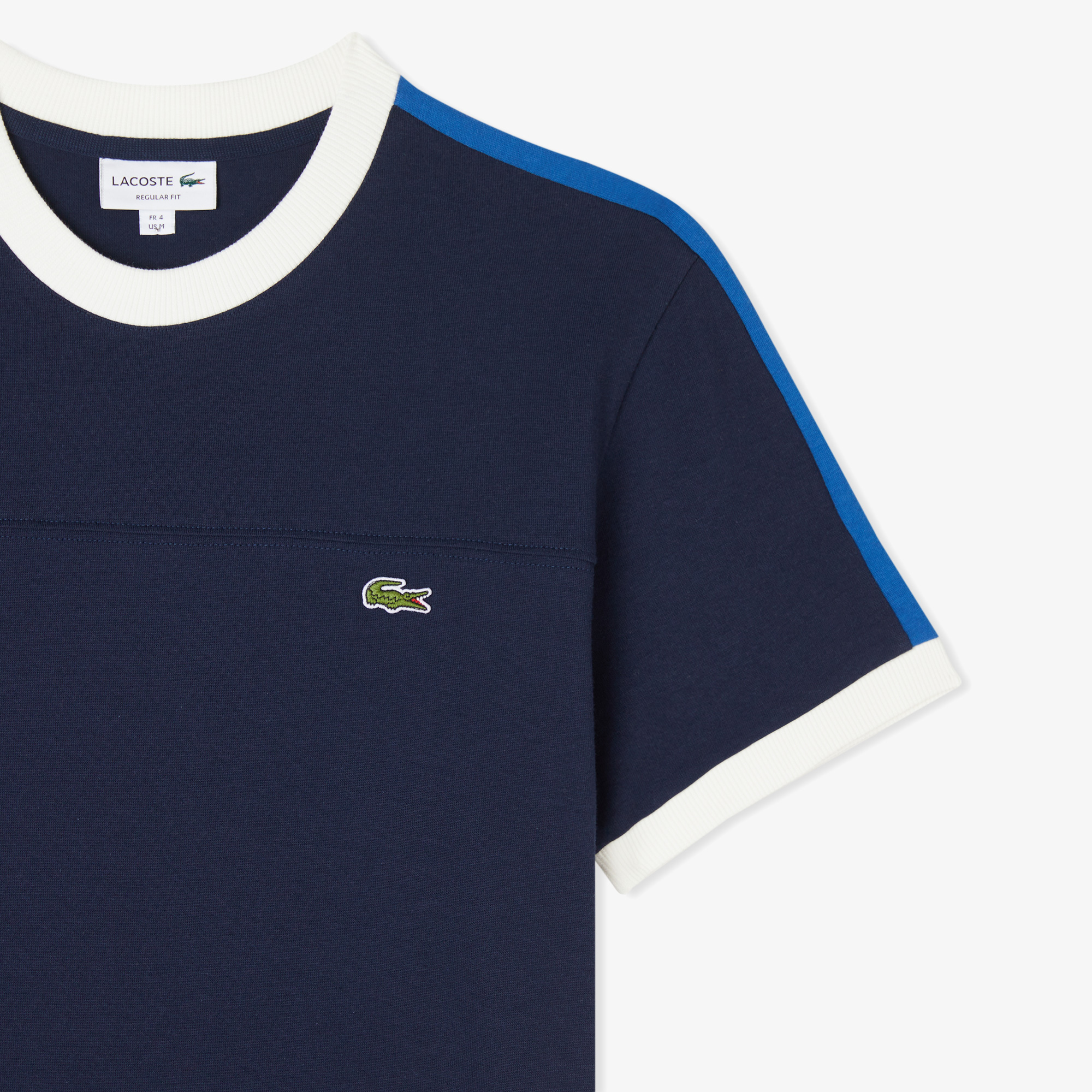 Lacoste Erkek Regular Fit Lacivert Bisiklet Yaka T-Shirt görsel 4