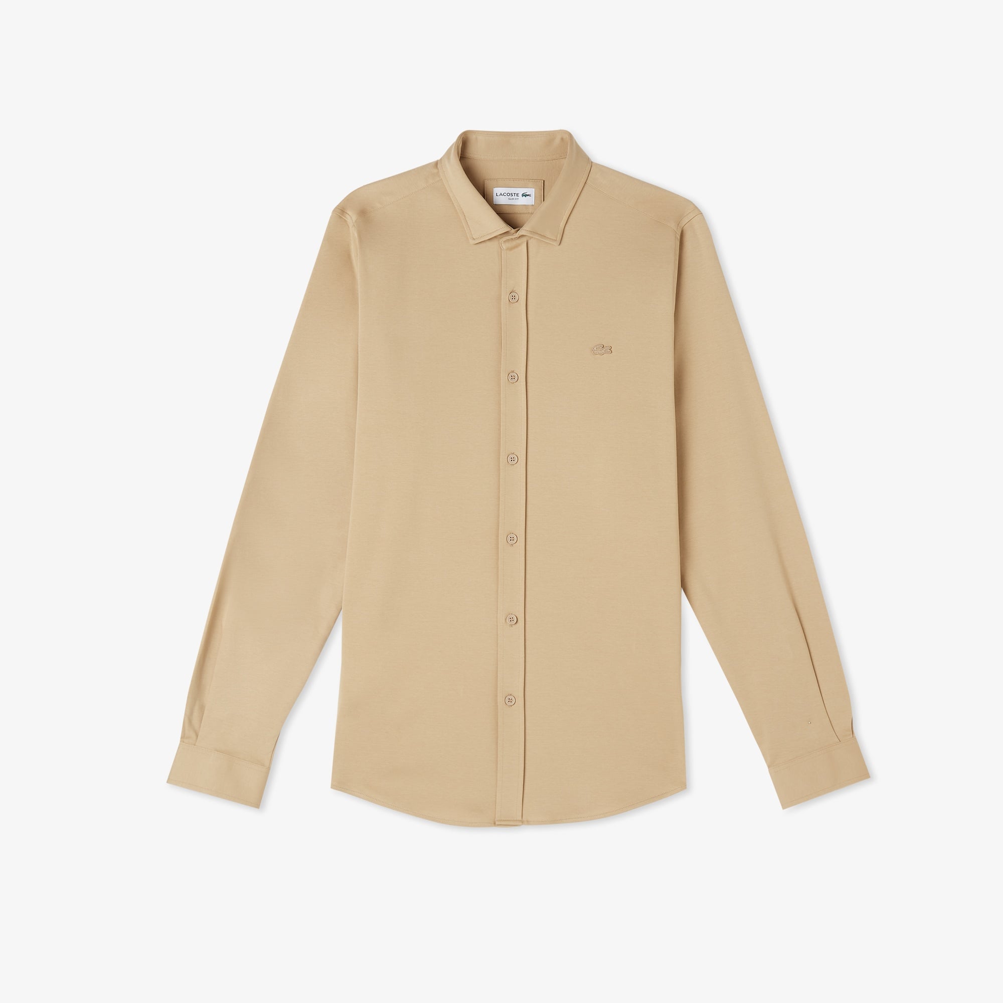 Erkek Slim Fit Bej Gömlek