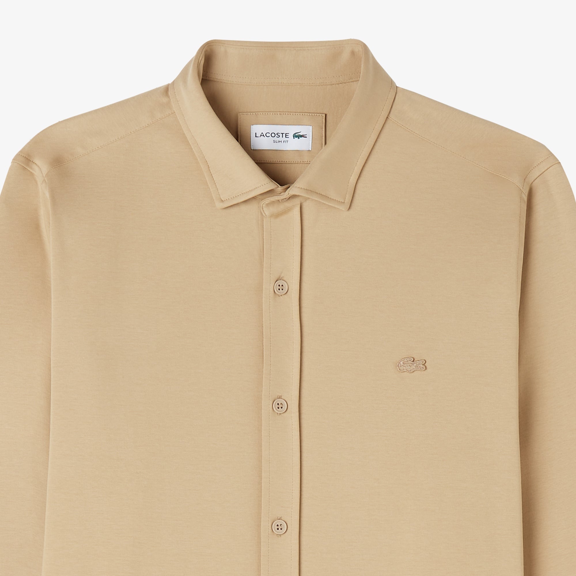 Erkek Slim Fit Bej Gömlek