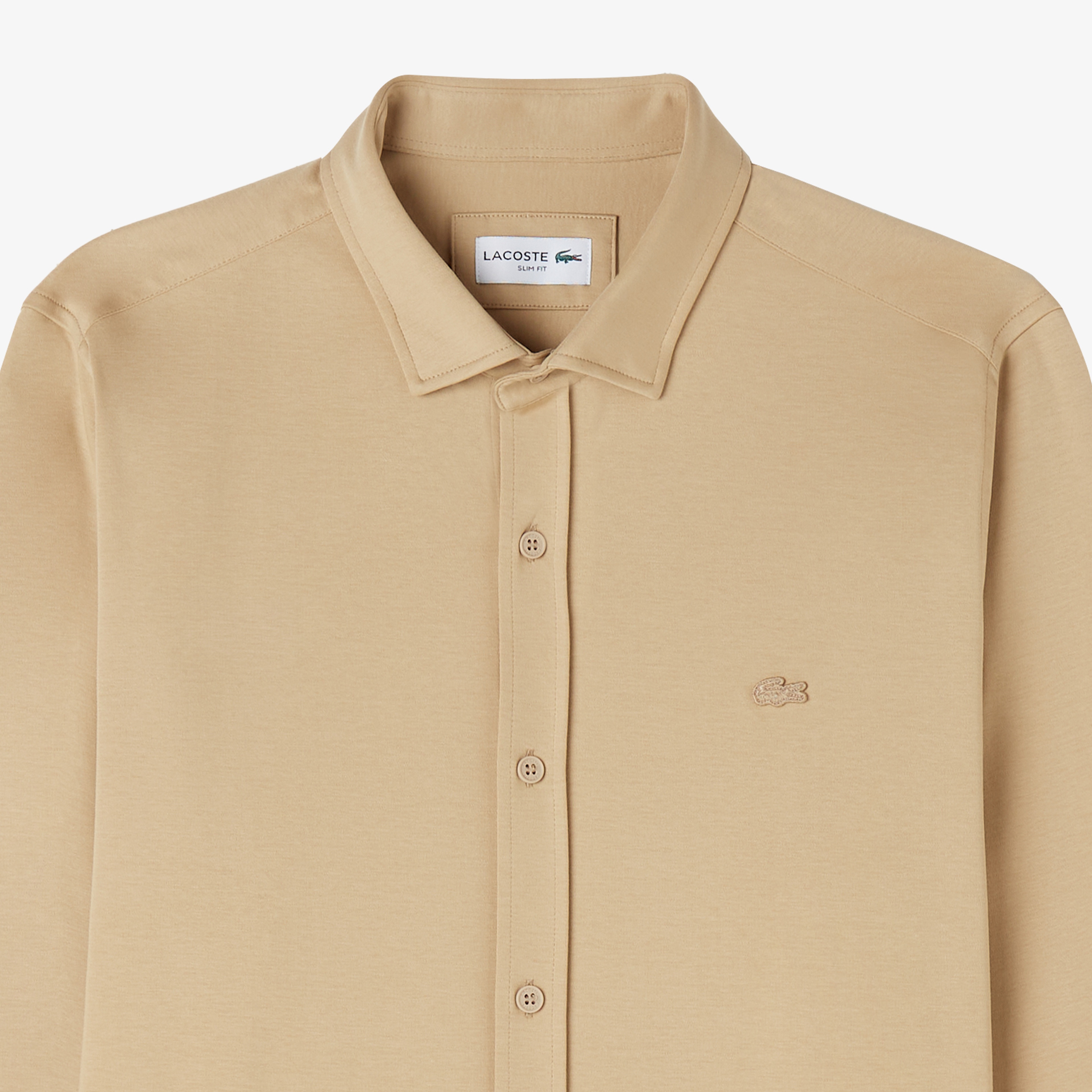 Erkek Slim Fit Bej Gömlek