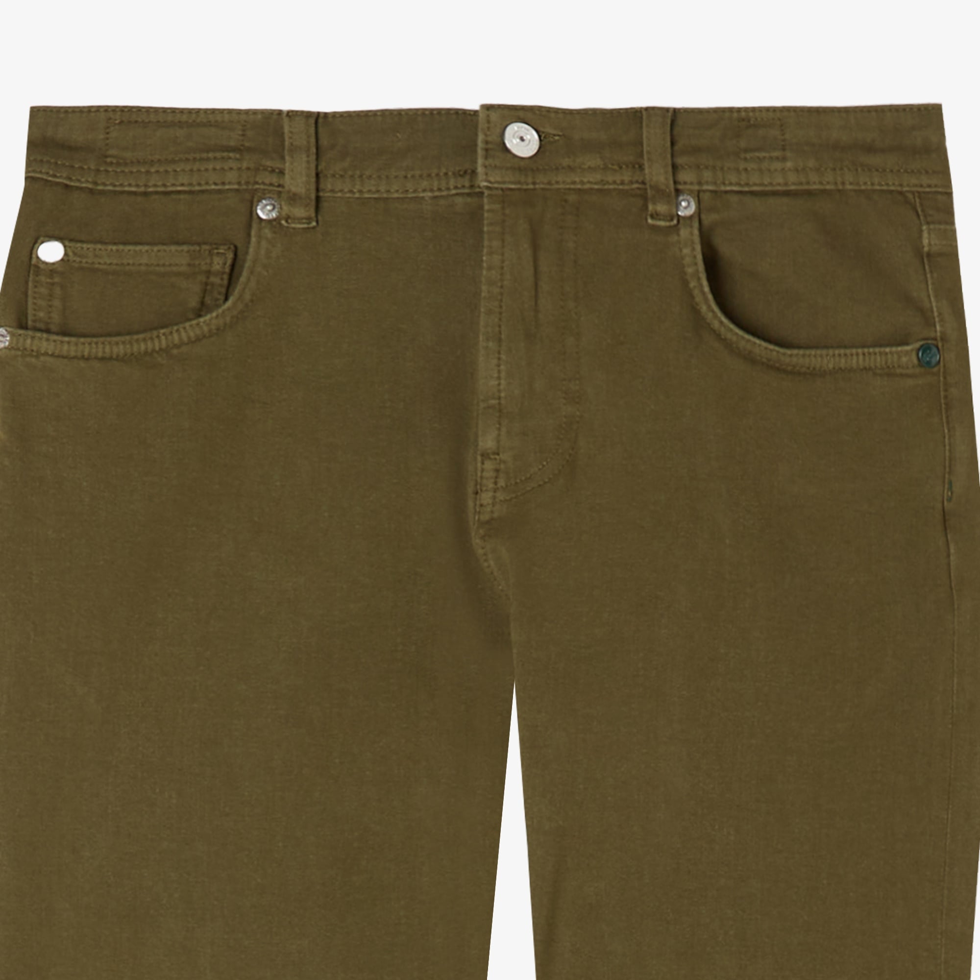 Erkek Slim Fit Haki Jean Pantolon