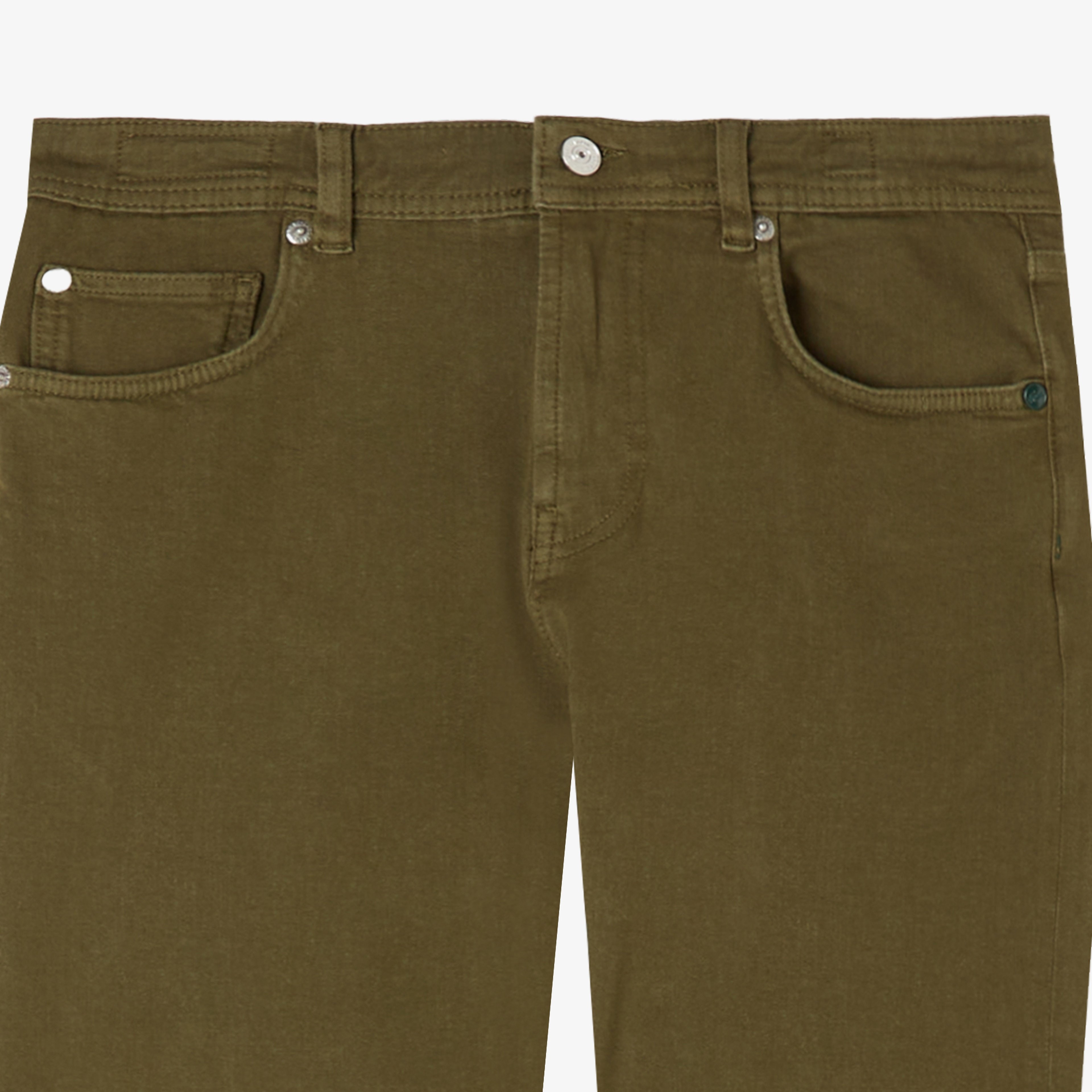 Erkek Slim Fit Haki Jean Pantolon