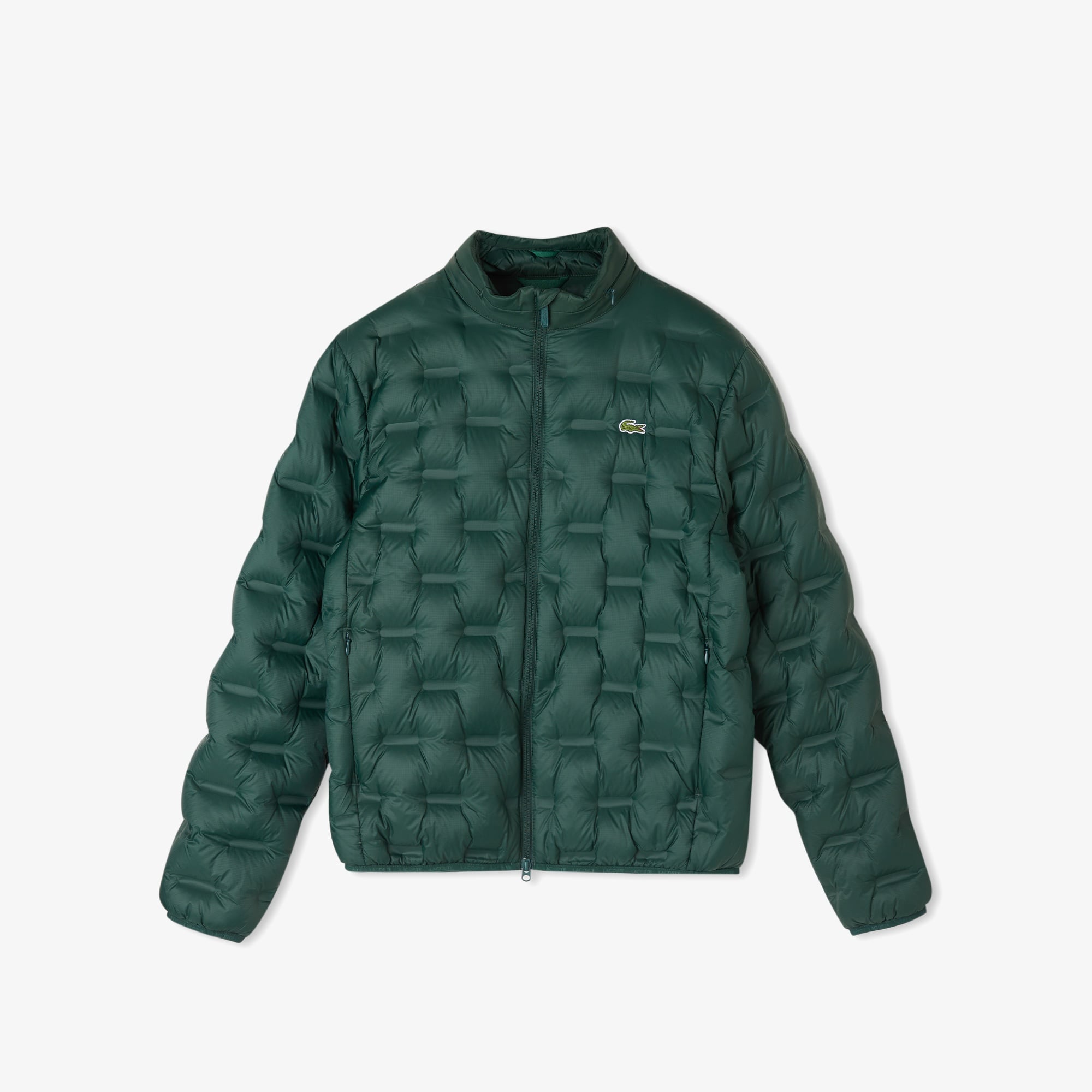 Erkek Kapüşonlu Kapitone Koyu Yeşil Mont