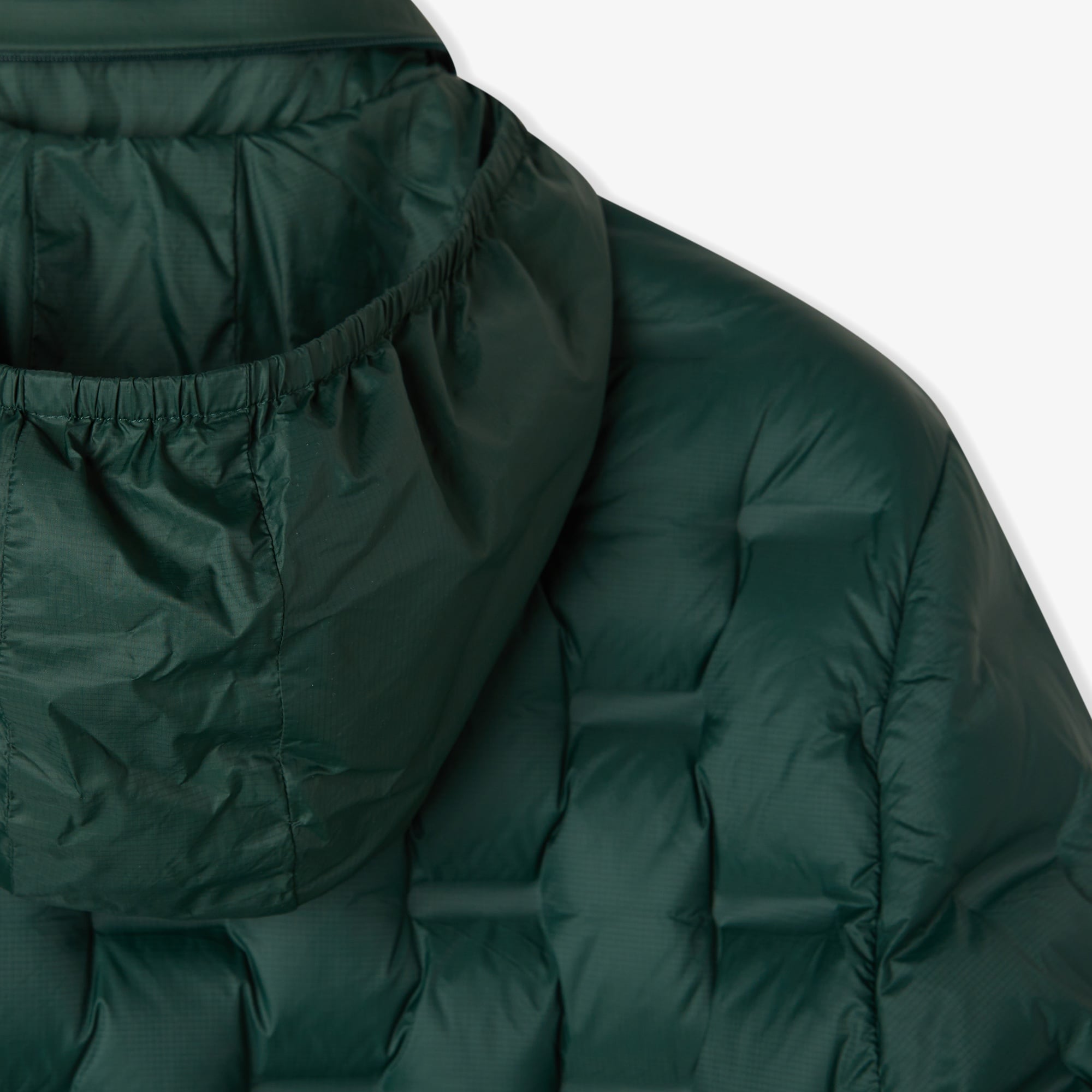 Erkek Kapüşonlu Kapitone Koyu Yeşil Mont