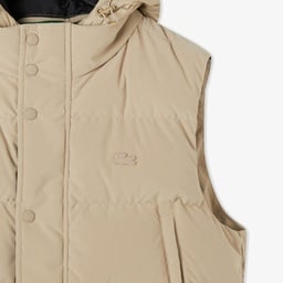 Erkek Kapüşonlu Açık Kahverengi Yelek Kahverengi