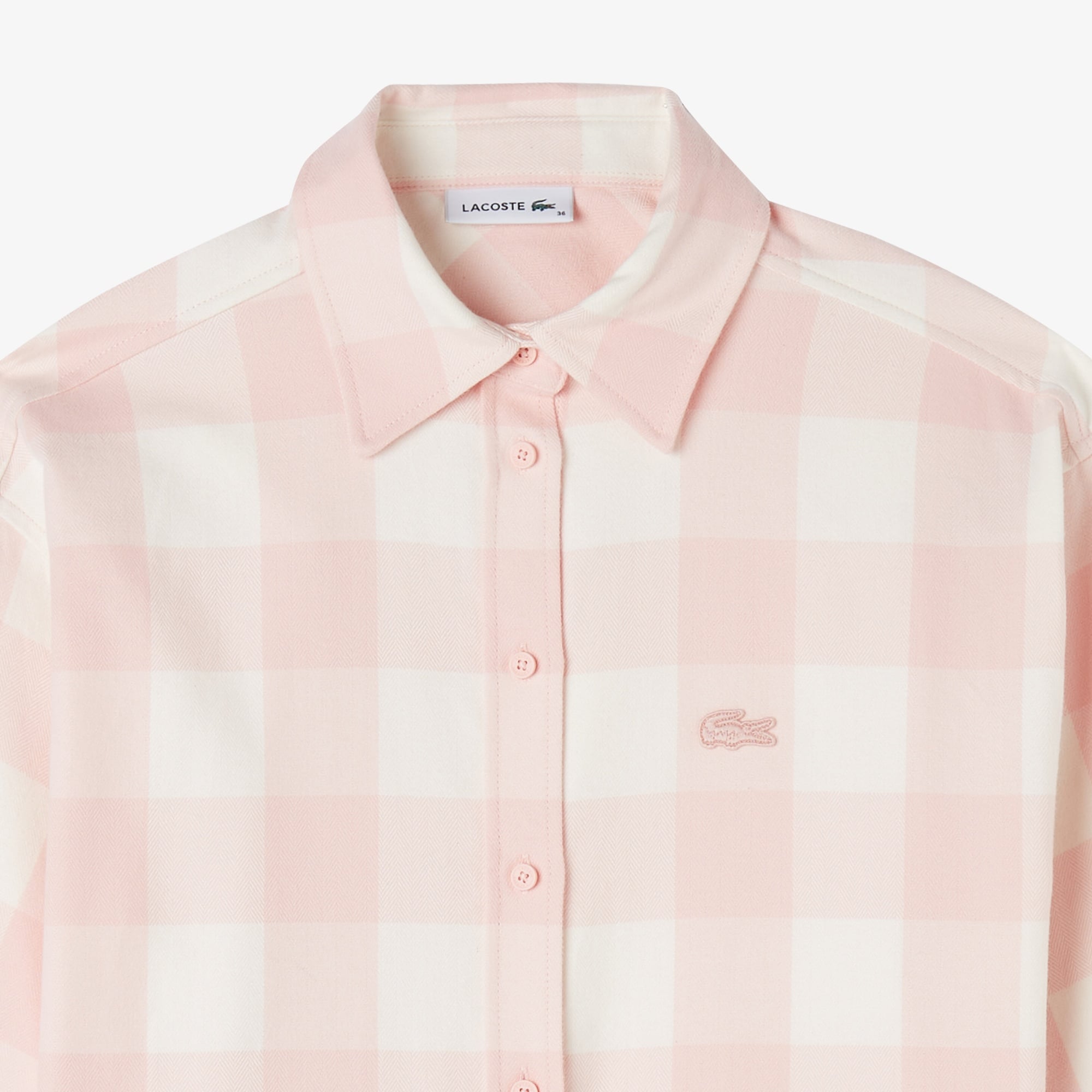 Kadın Kareli Pembe Gömlek