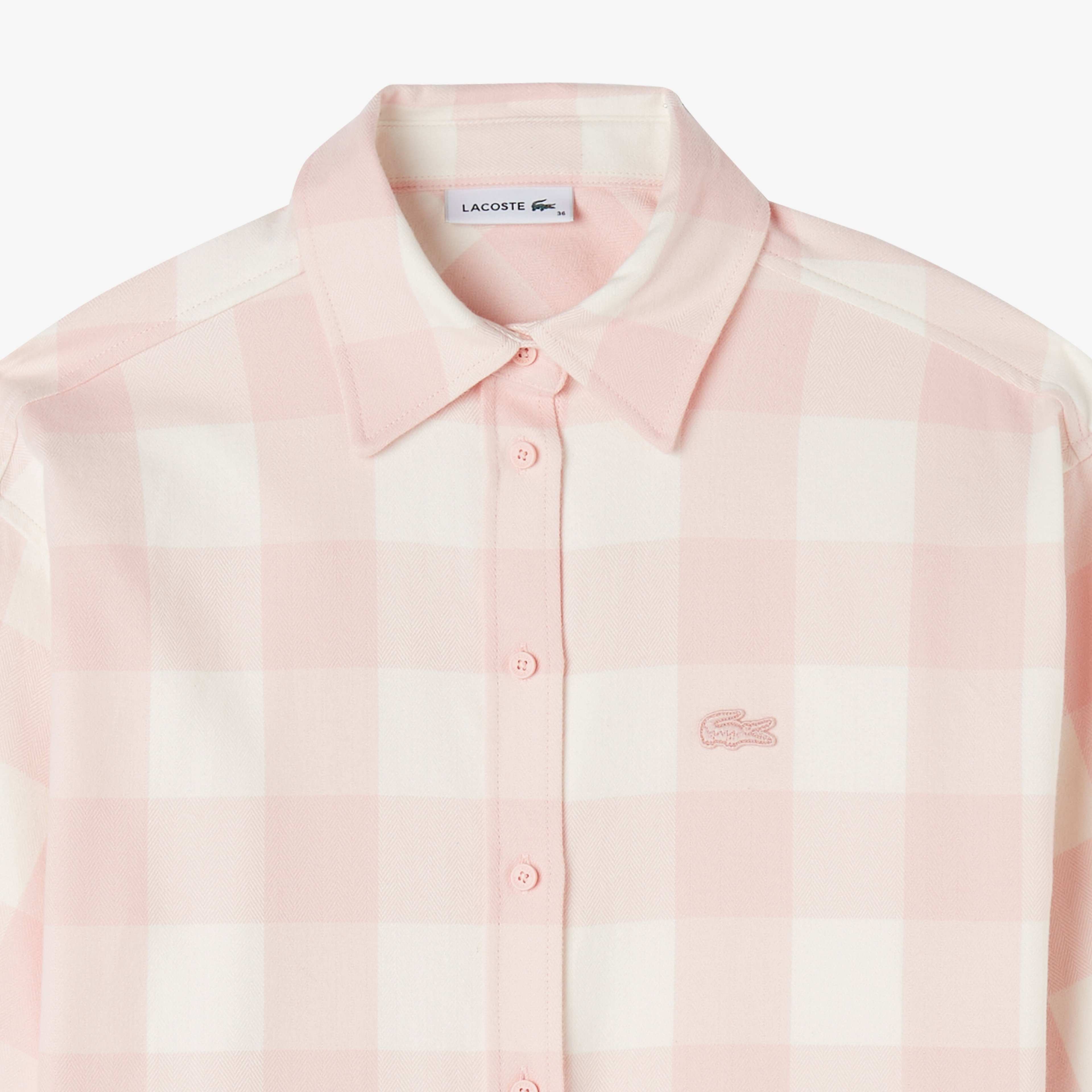 Kadın Kareli Pembe Gömlek