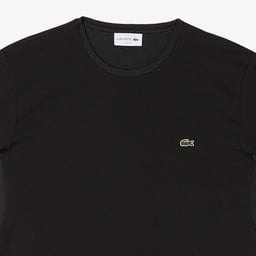 Erkek Slim Fit Bisiklet Yaka Siyah T-Shirt Siyah