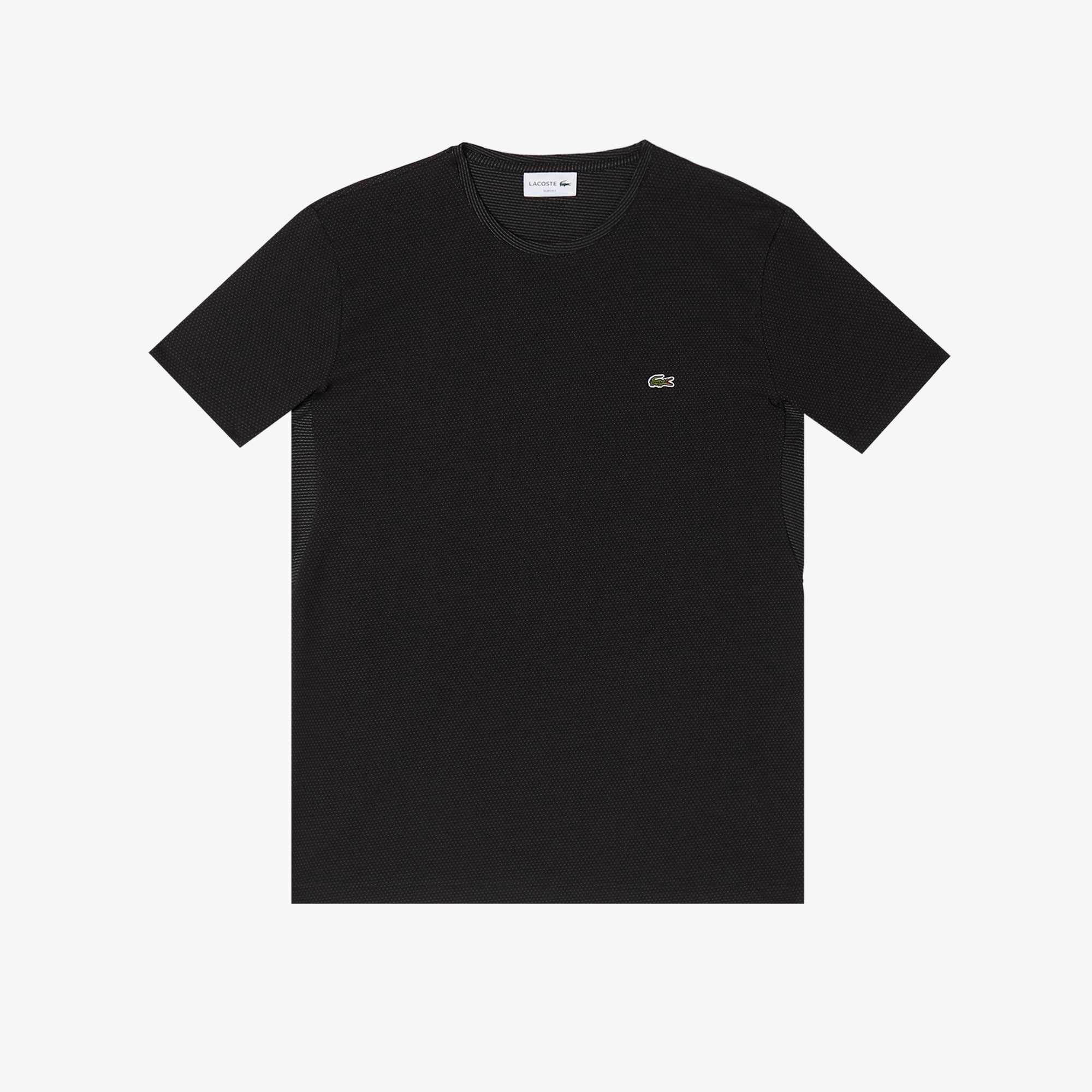Lacoste Erkek Slim Fit Bisiklet Yaka Siyah T-Shirt görsel 3