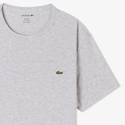 Erkek Slim Fit Bisiklet Yaka Gri T-Shirt Gri