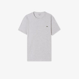 Erkek Slim Fit Bisiklet Yaka Gri T-Shirt Gri