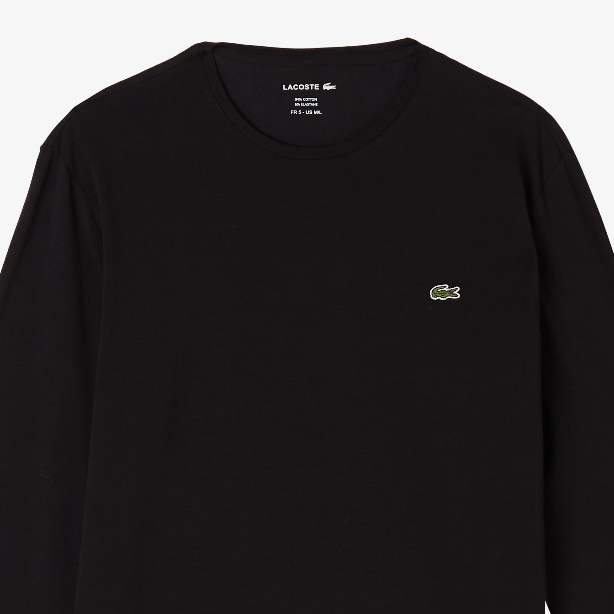 Erkek Regular Fit Uzun Kollu Bisiklet Yaka Siyah T-Shirt