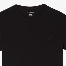Erkek Slim Fit Bisiklet Yaka Siyah T-Shirt Siyah