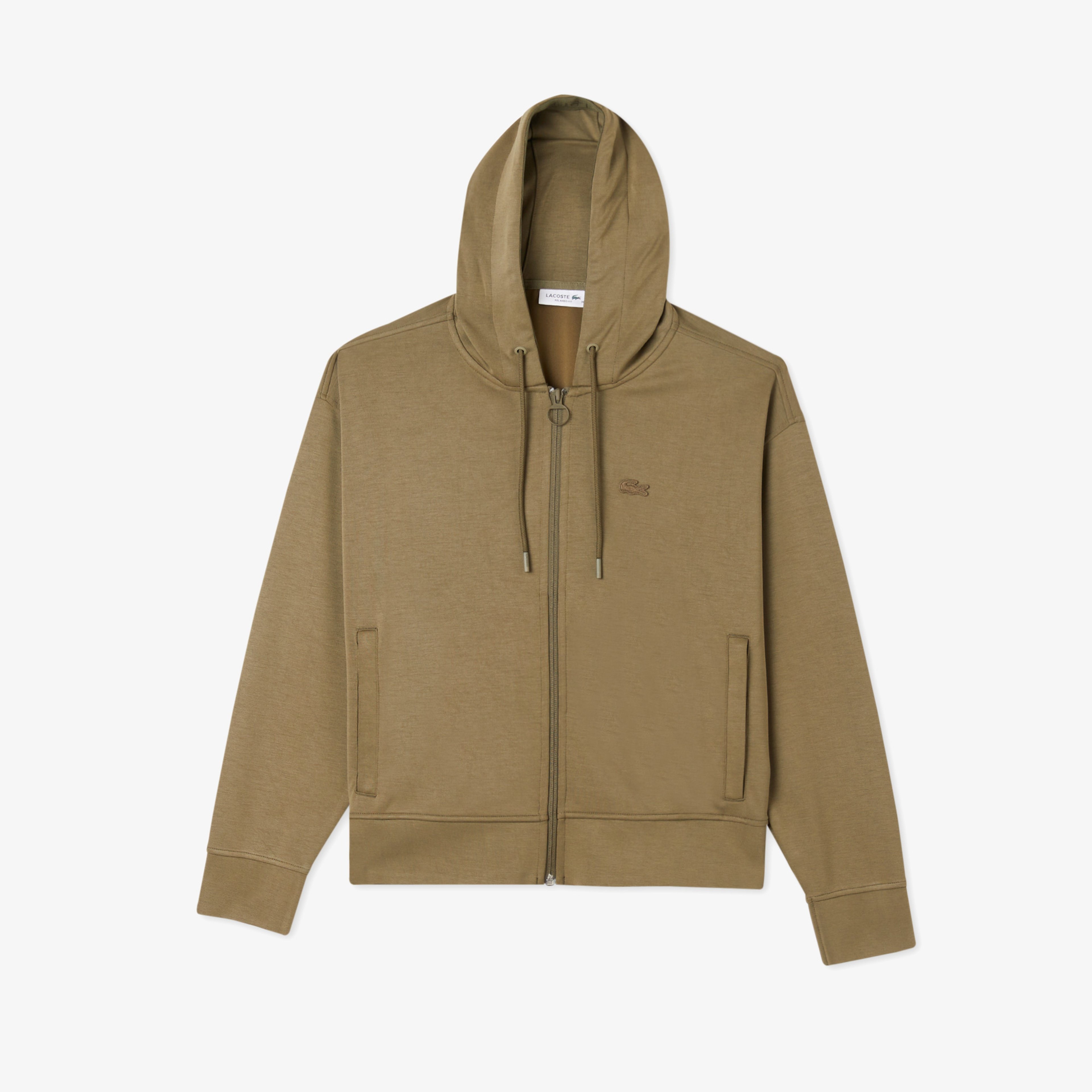 Kadın Relaxed Fit Kapüşonlu Haki Sweatshirt