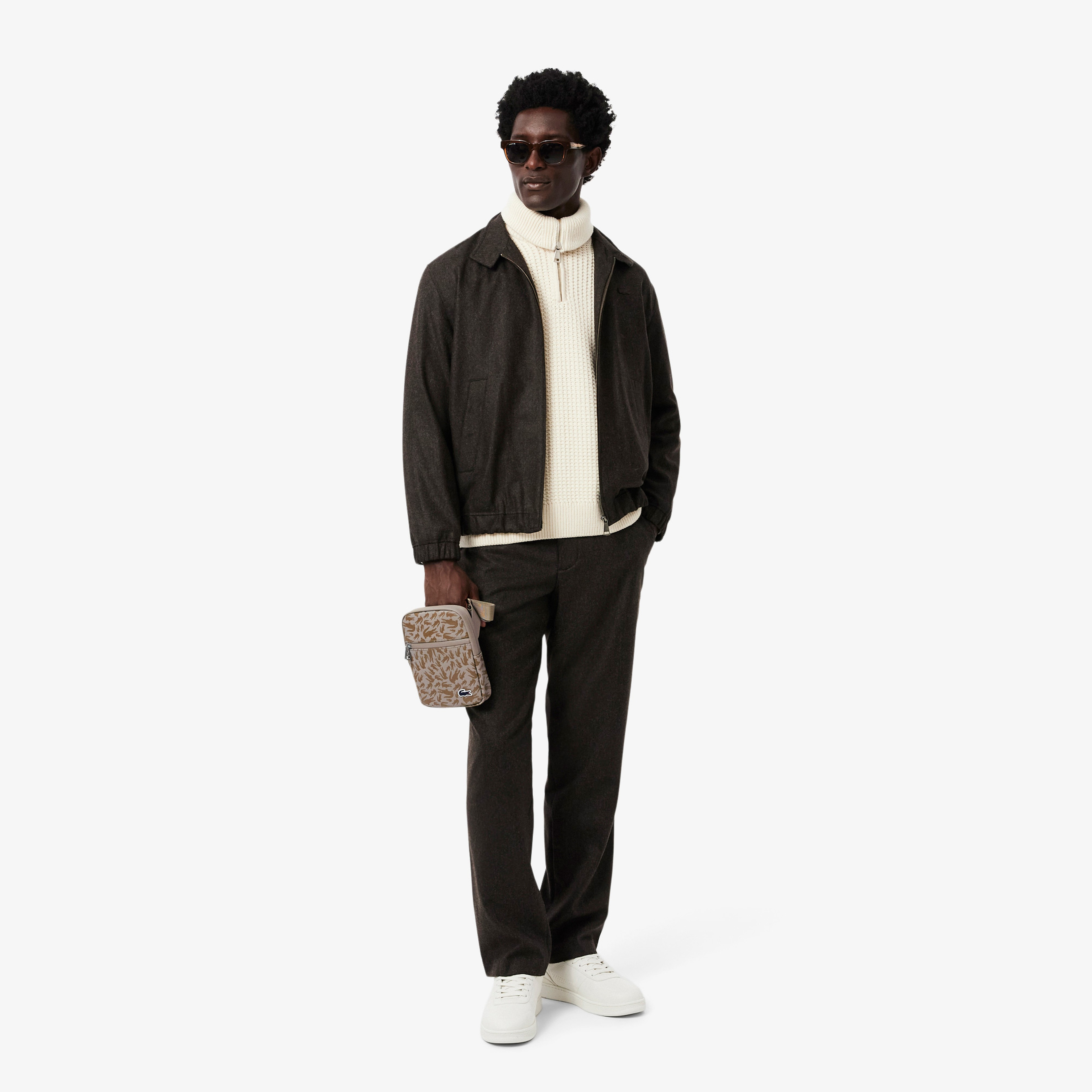 LCST Erkek Desenli Bej Postacı Çantası LCST Erkek Desenli Bej Postacı Çantası