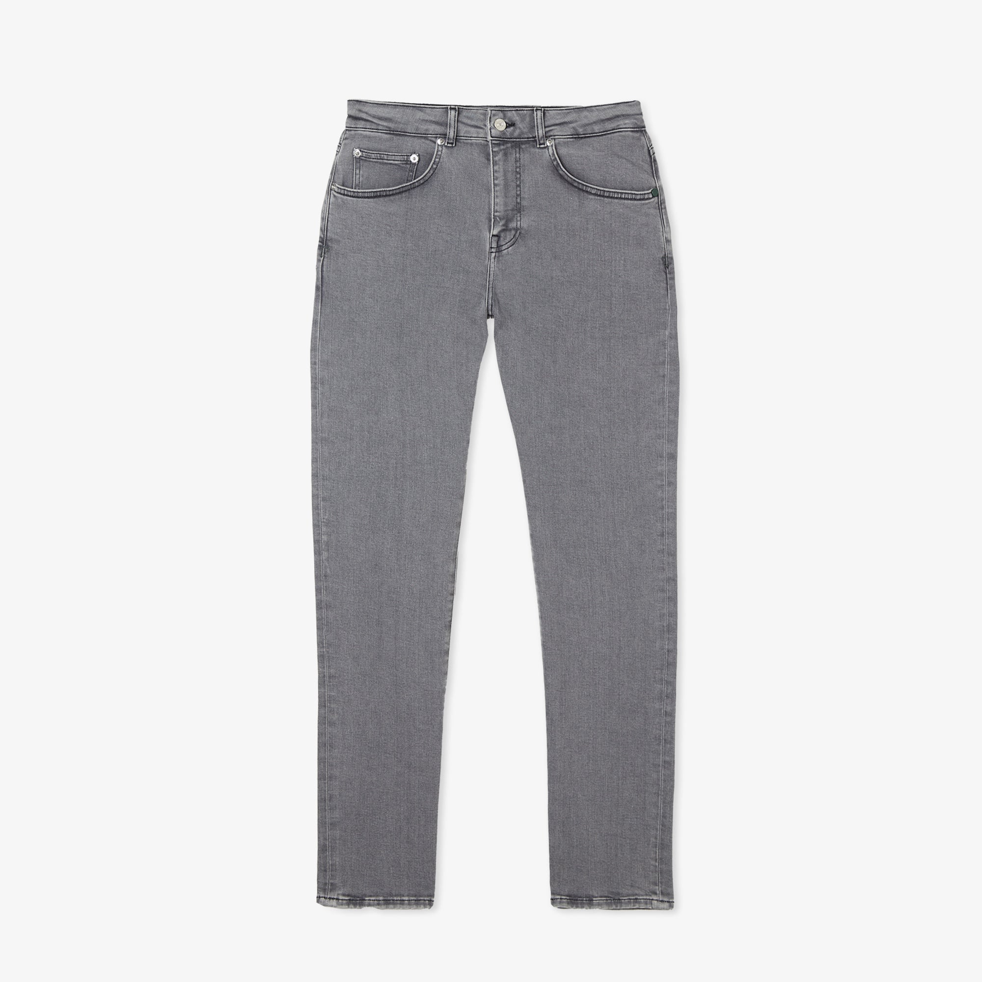 Erkek Regular Fit Gri Jean Pantolon