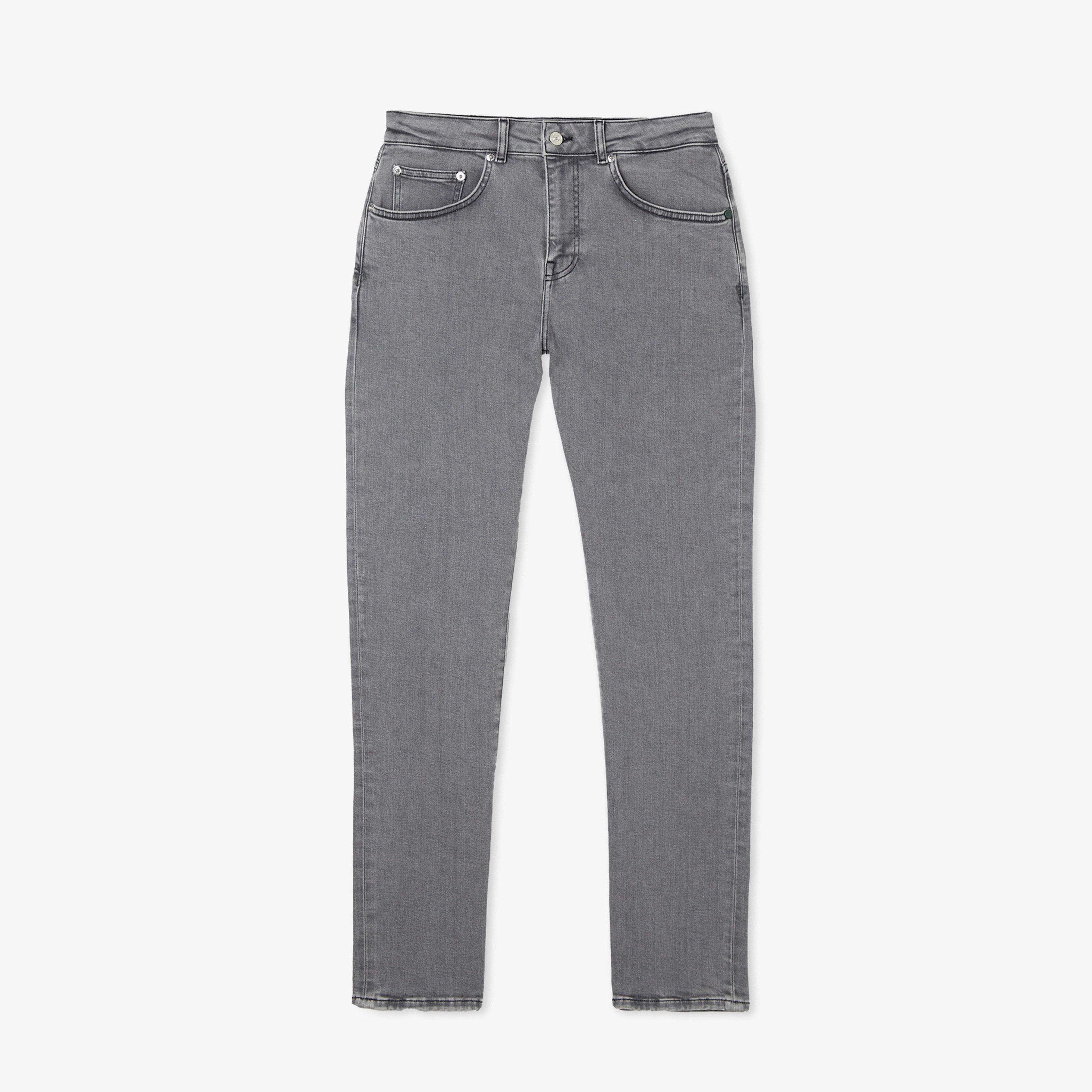 Erkek Regular Fit Gri Jean Pantolon