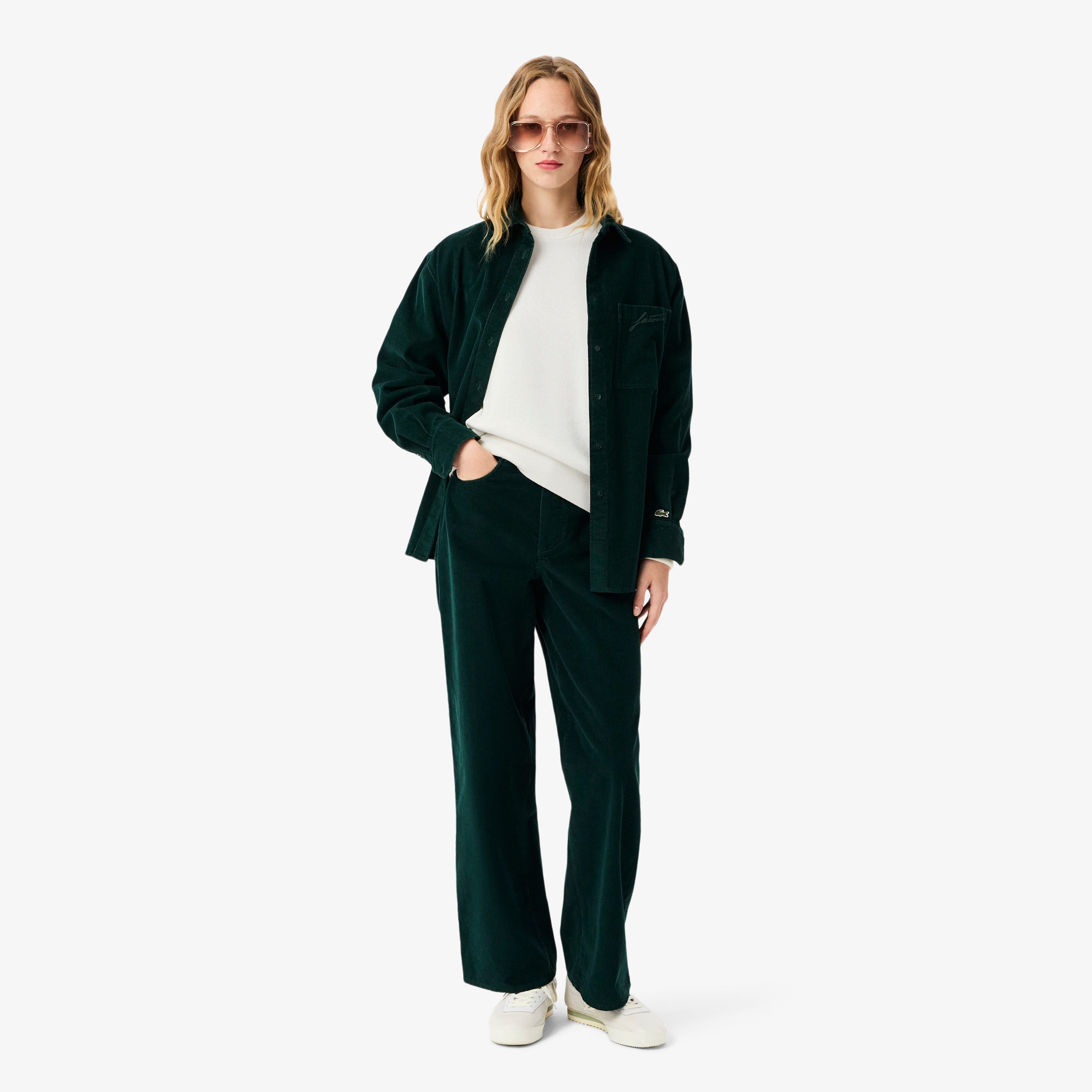 Kadın Relaxed Fit Bisiklet Yaka Beyaz Kazak