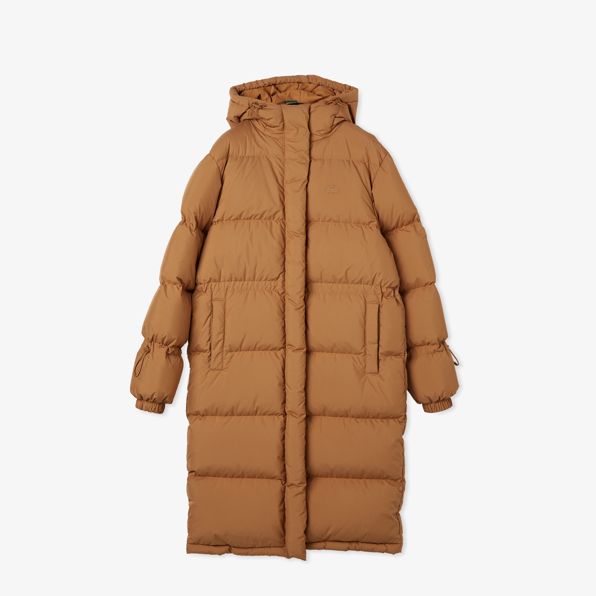 Kadın Kapüşonlu Açık Kahverengi Mont