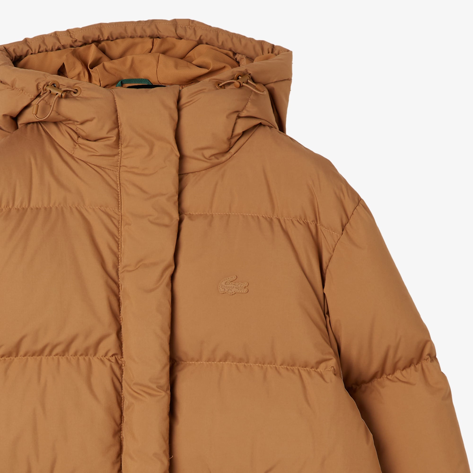 Kadın Kapüşonlu Açık Kahverengi Mont