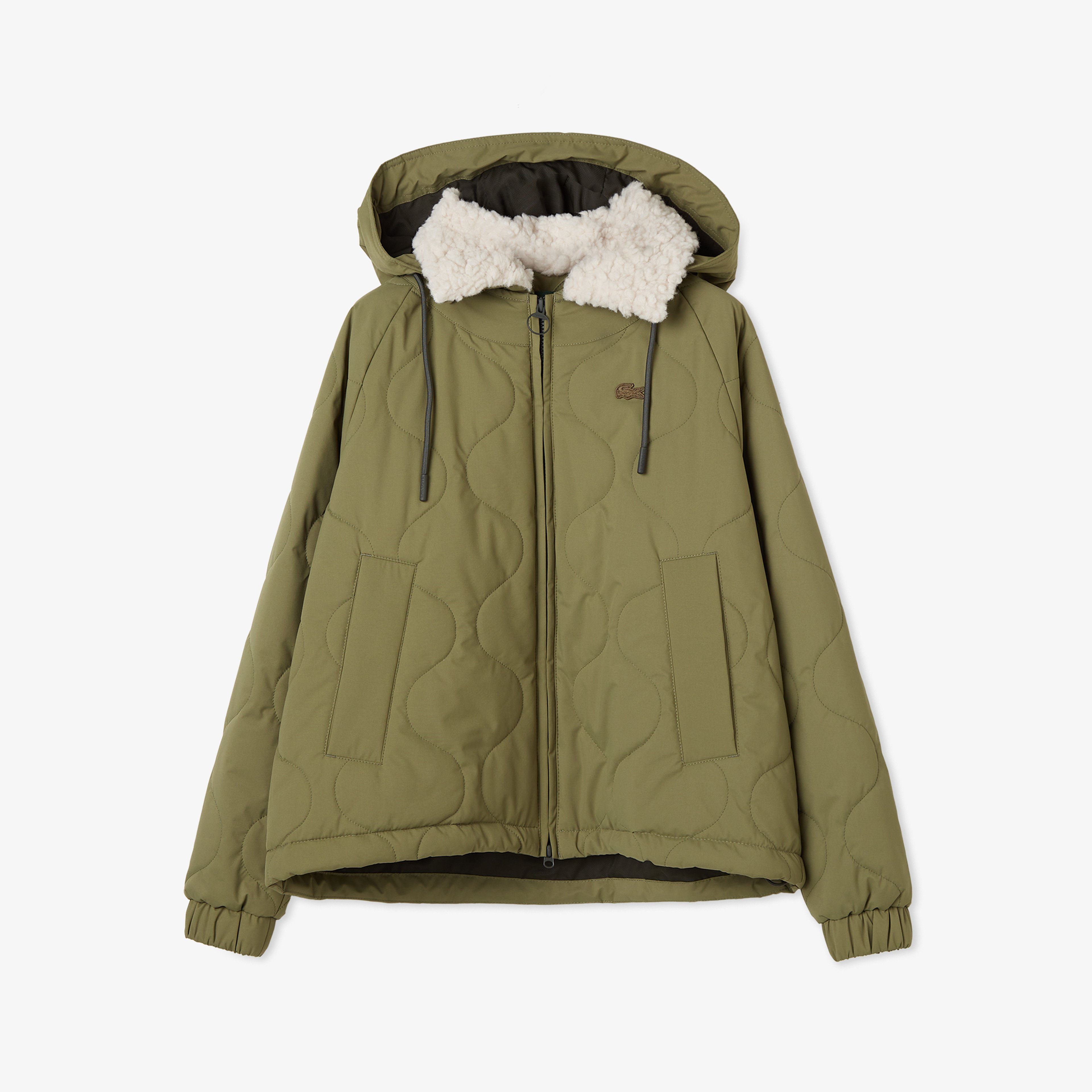 Kadın Gömlek Yaka Baskılı Haki Ceket