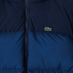 Erkek Kapüşonlu Renk Bloklu Lacivert Mont Lacivert