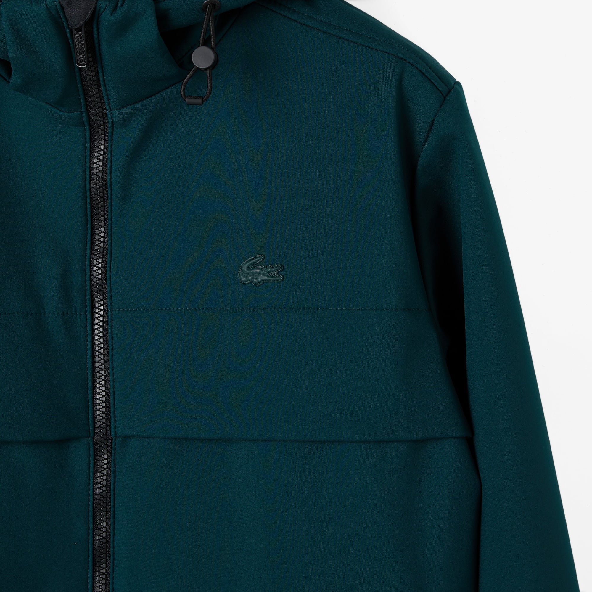 Erkek Kapüşonlu Koyu Yeşil Yağmurluk