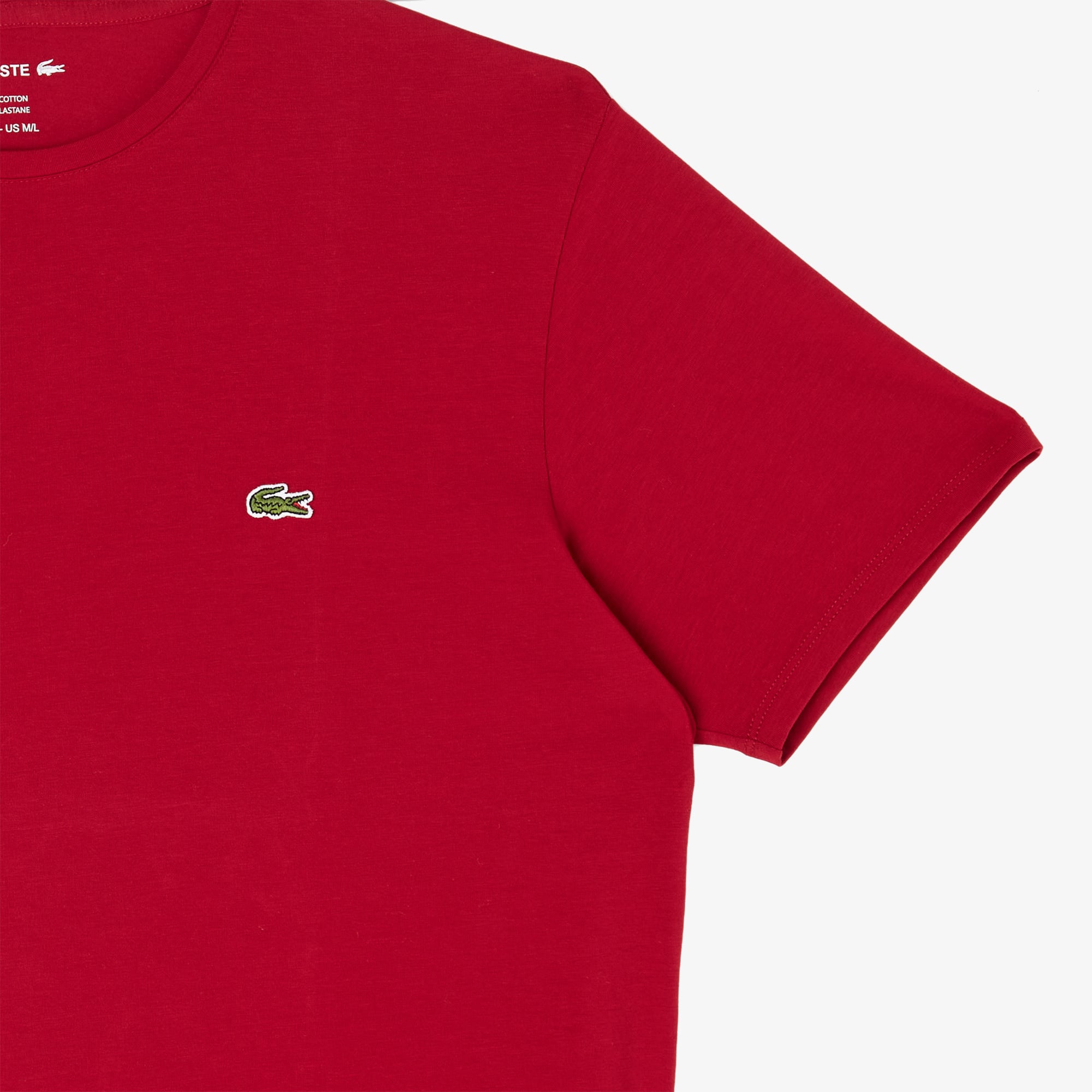 Lacoste Erkek Slim Fit Bisiklet Yaka Bordo T-Shirt görsel 4