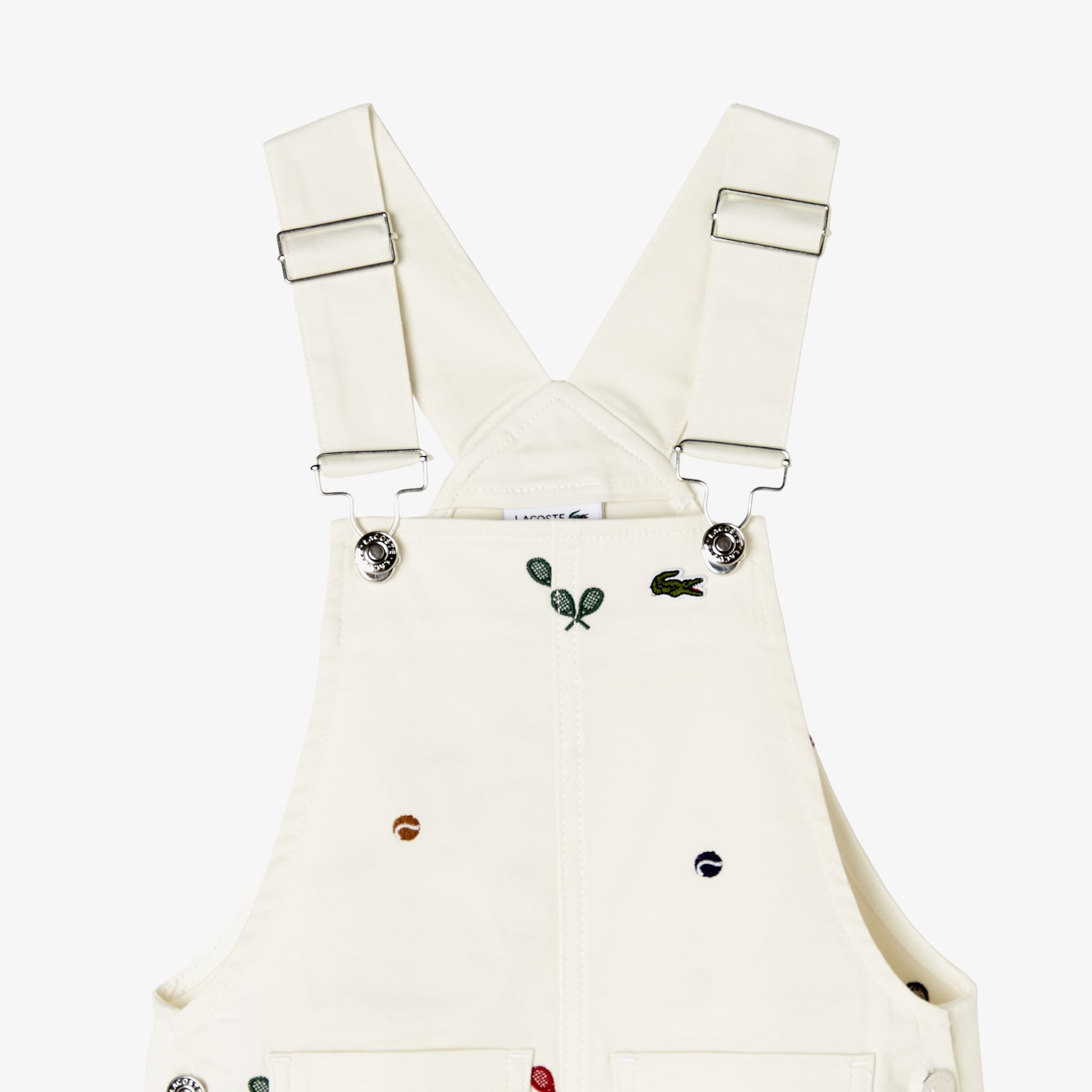 Kız Çocuk Beyaz Salopet Elbise