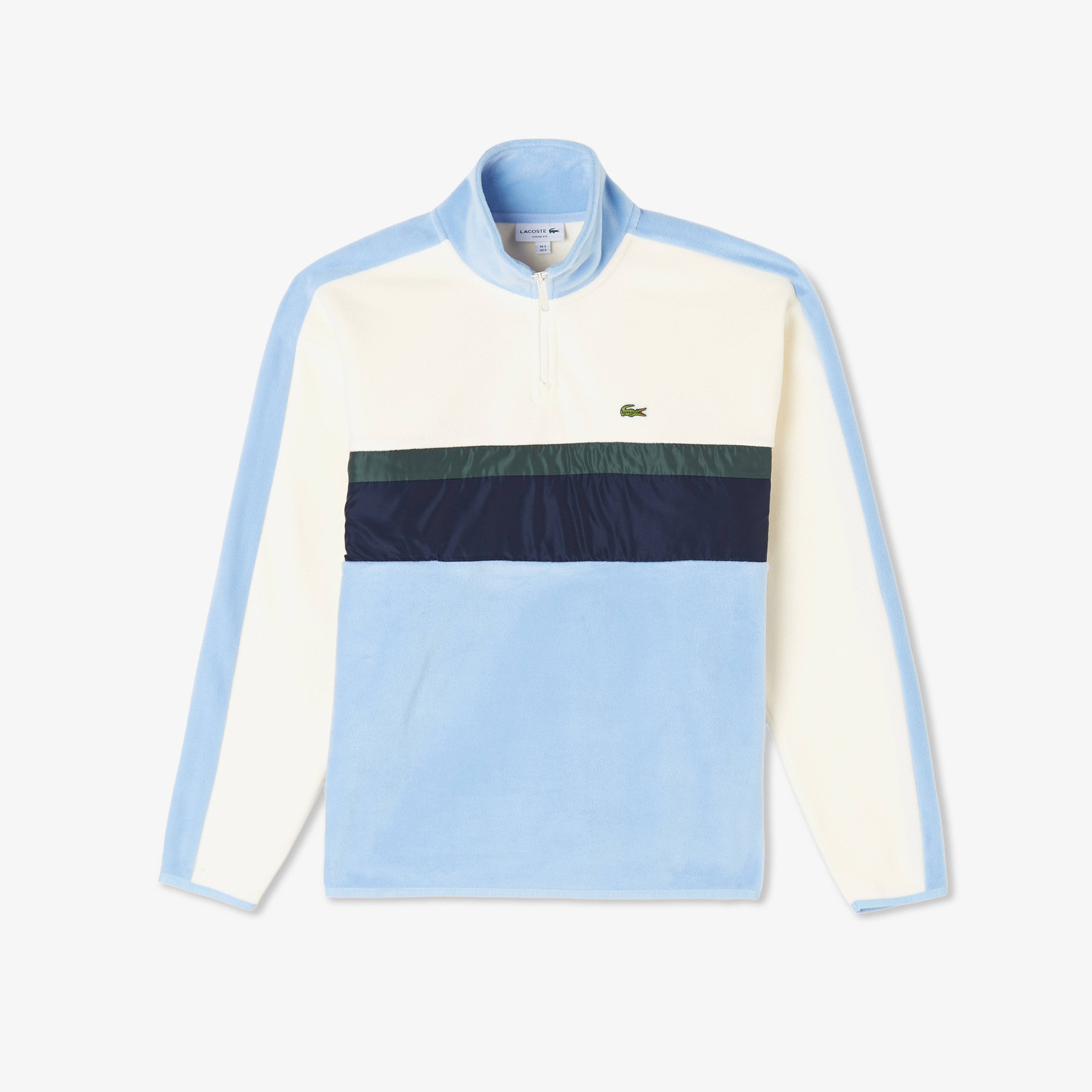 Erkek Loose Fit Renk Bloklu Açık Mavi Sweatshirt