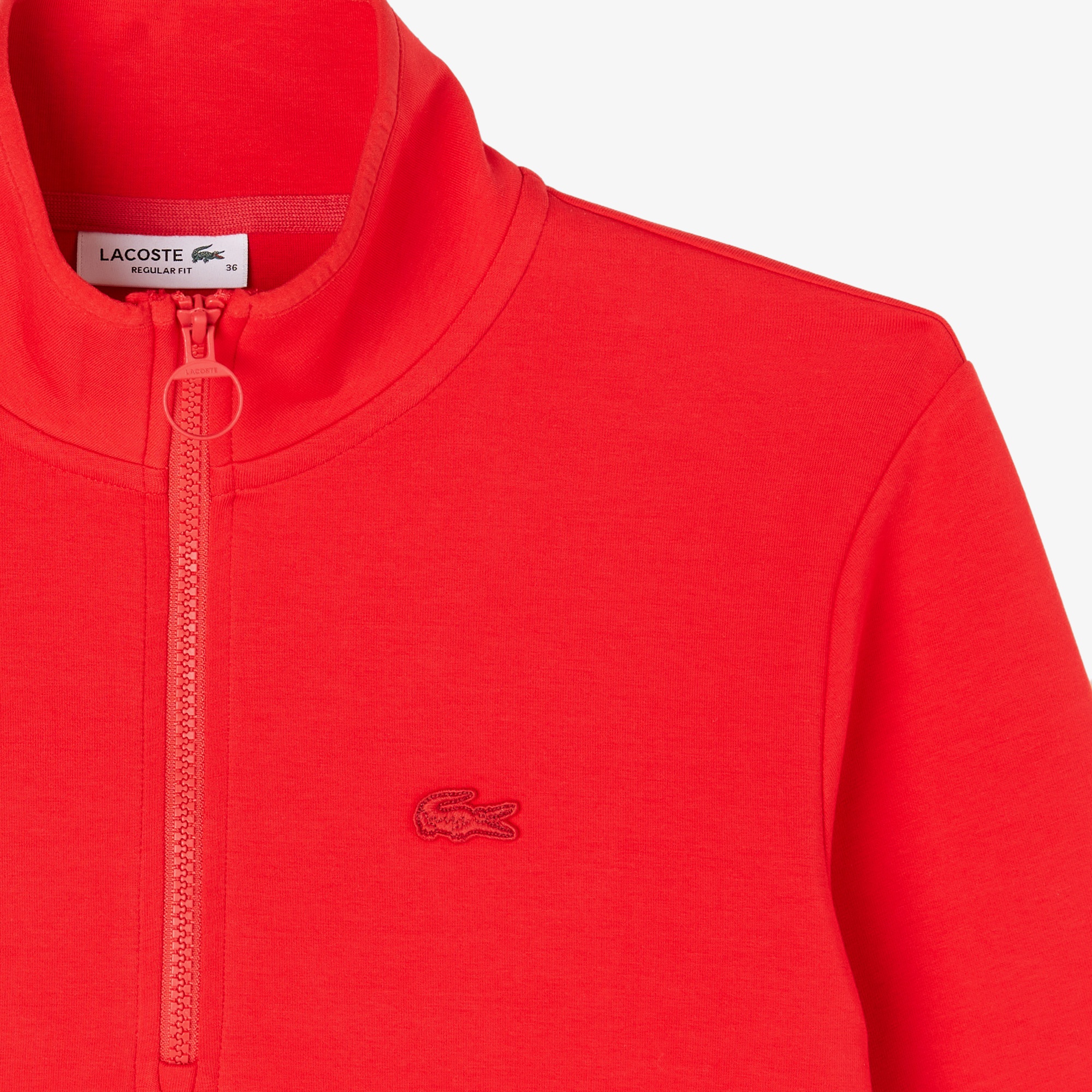 Kadın Regular Fit Yarım Fermuarlı Kırmızı Sweatshirt