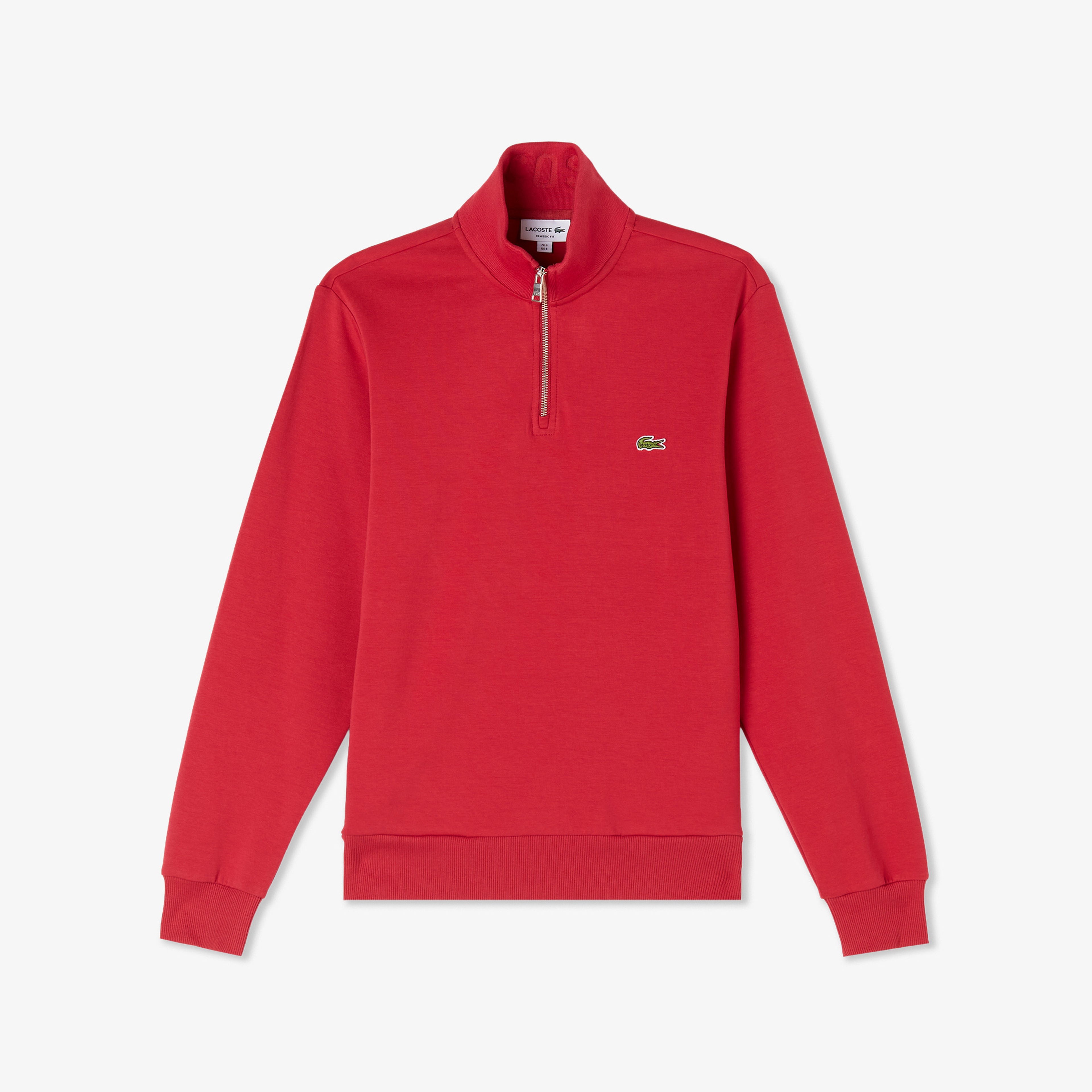 Erkek Classic Fit Yarım Fermuarlı Bordo Sweatshirt