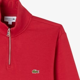 Erkek Classic Fit Yarım Fermuarlı Bordo Sweatshirt Bordo