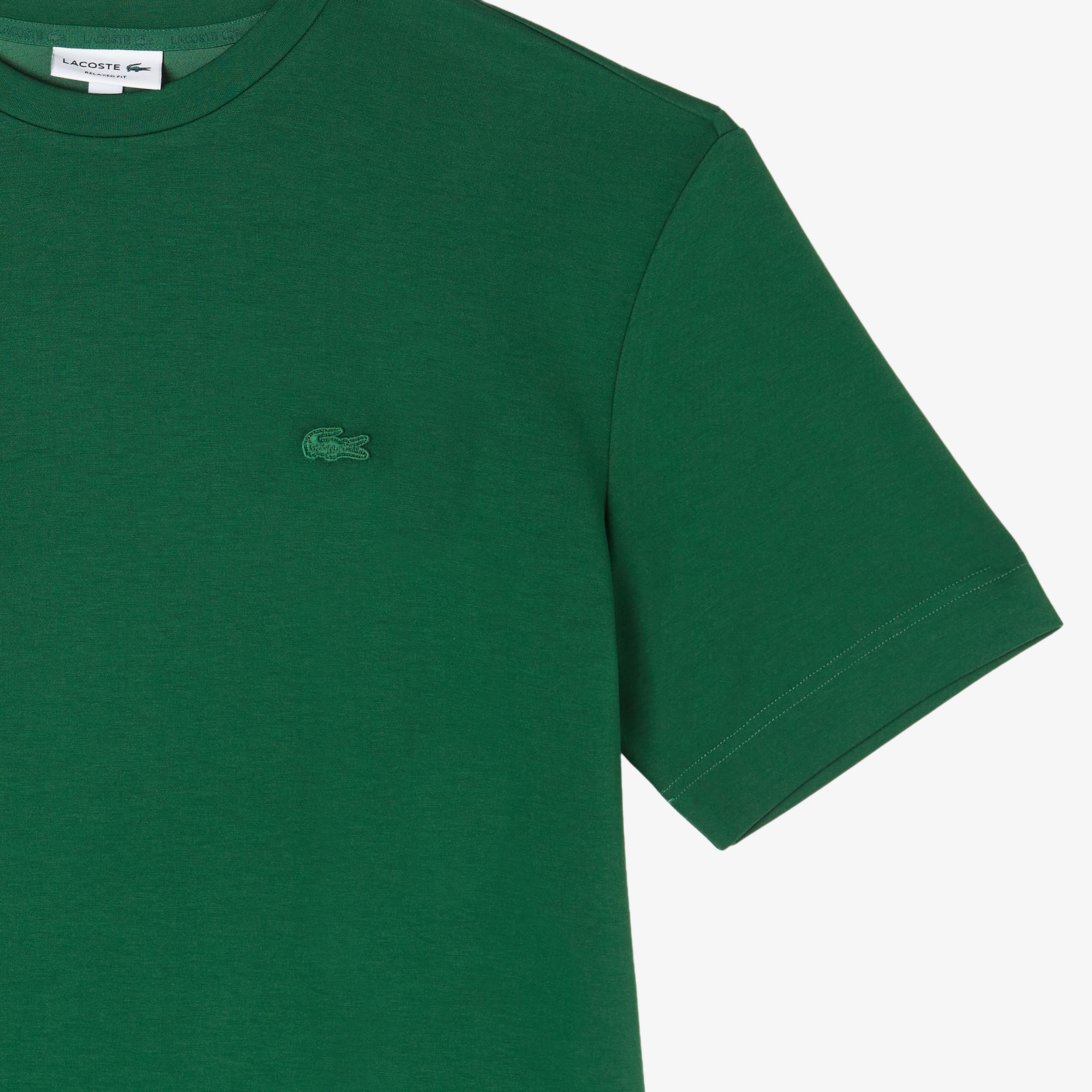 Erkek Oversize Fit Bisiklet Yaka Yeşil T-Shirt