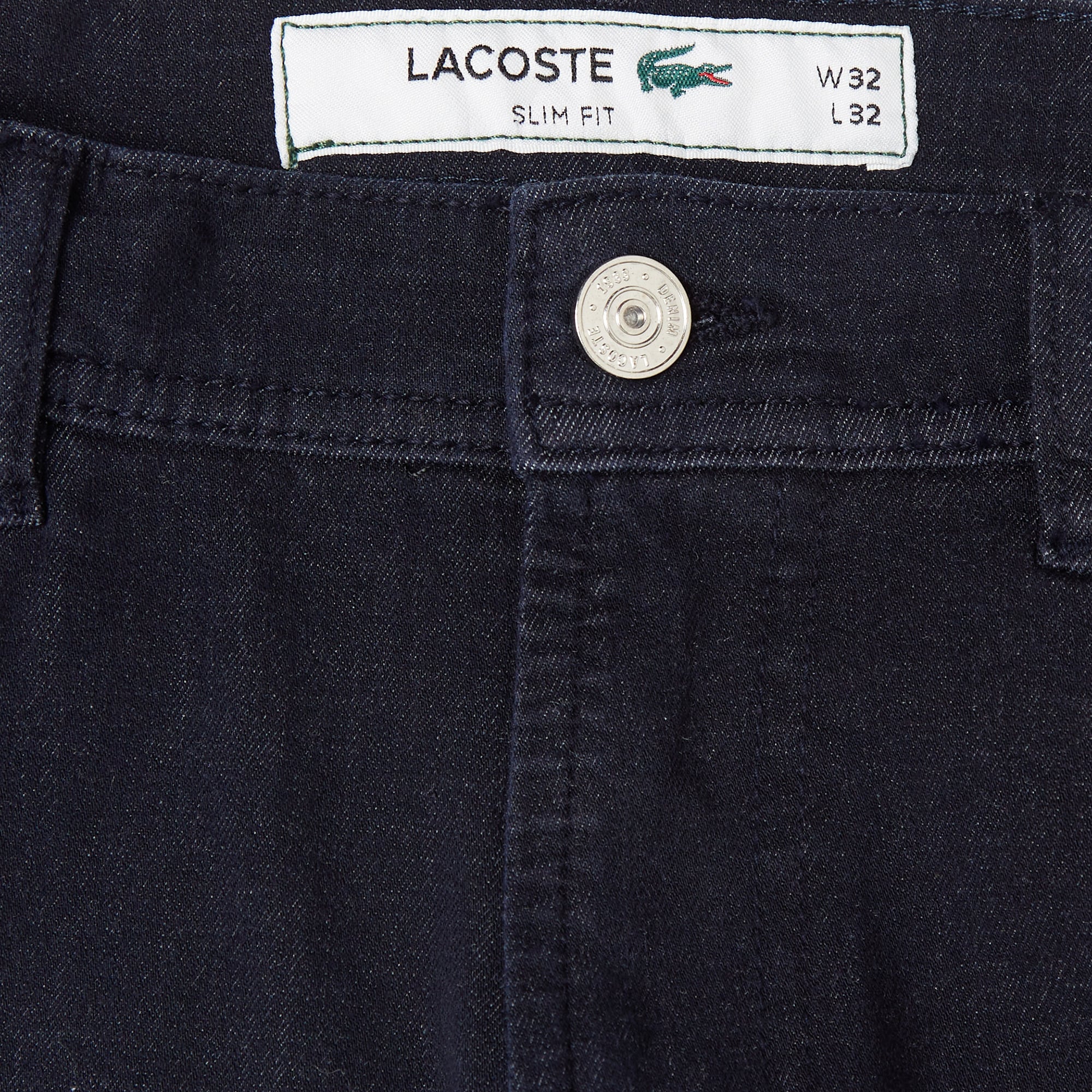 Lacoste Erkek Slim Fit Koyu Mavi Jean Pantolon görsel 5
