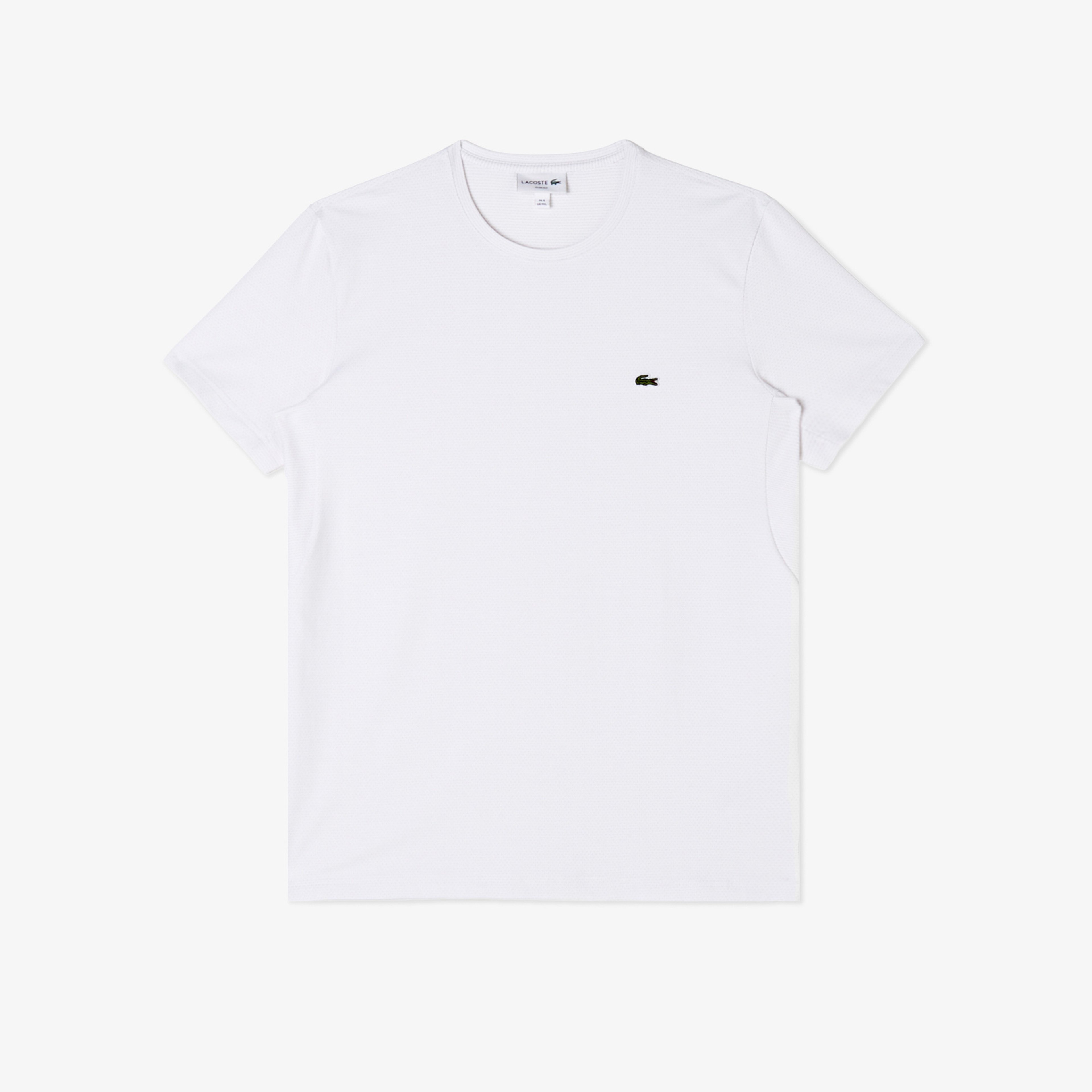 Erkek Slim Fit Bisiklet Yaka Beyaz T-Shirt