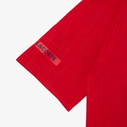 Tennis x Novak Djokovic Erkek Slim Fit  Desenli Kırmızı Polo Kırmızı